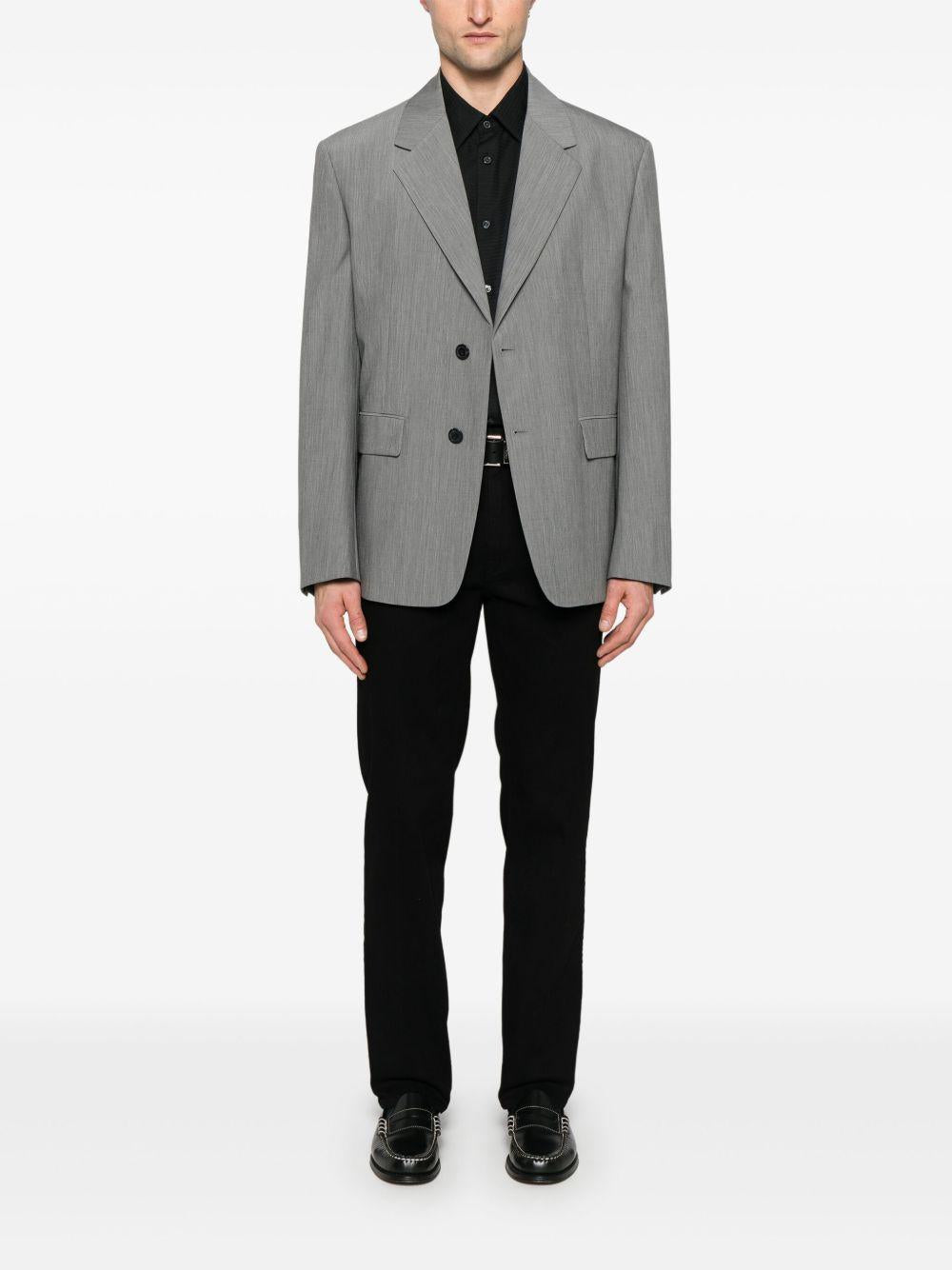 Camicia nera in cotone logo jacquared all-over
