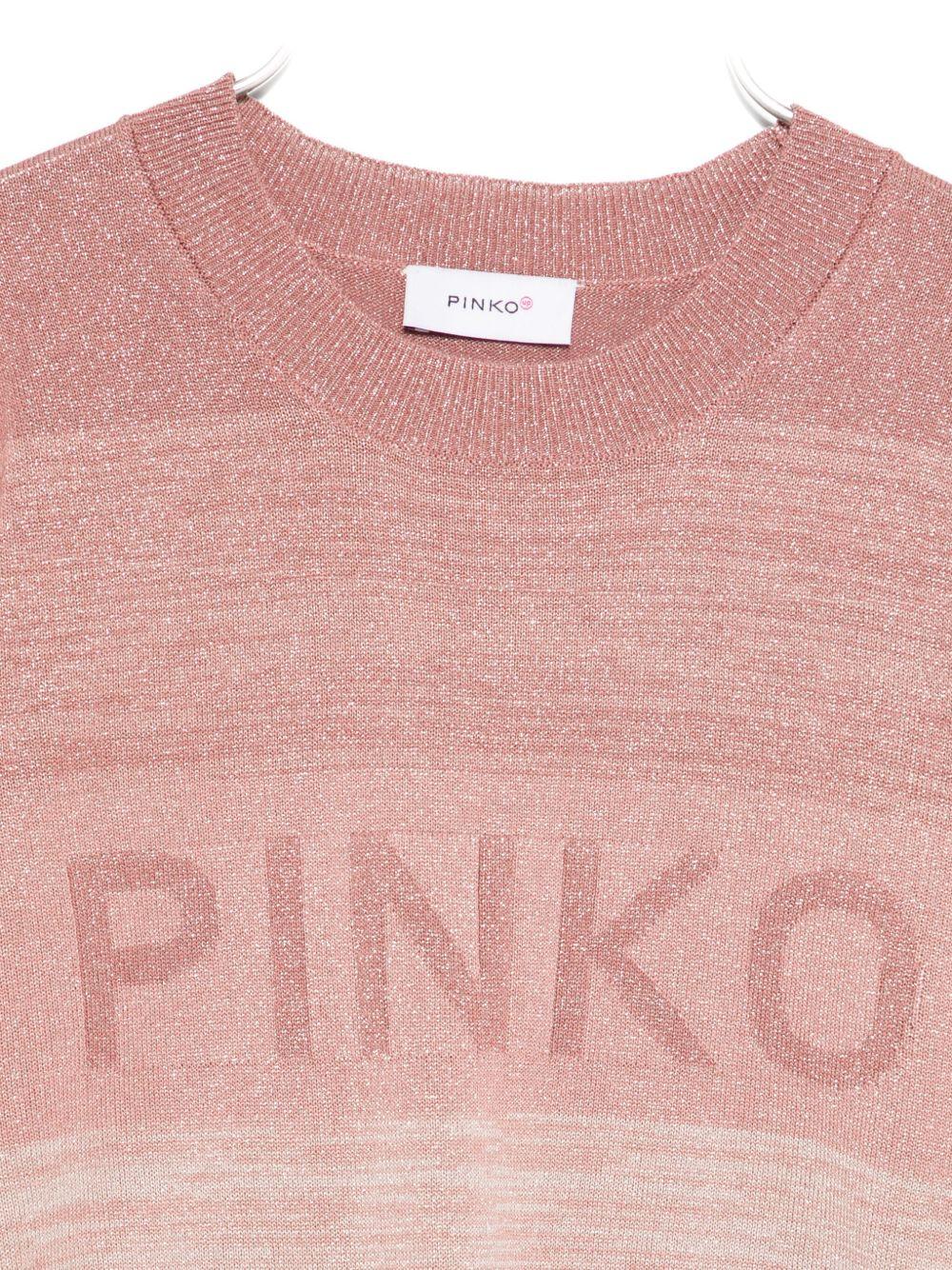 Maglione rosa con dettaglio lamé KFMA021CFL087 C039 PINKO UP