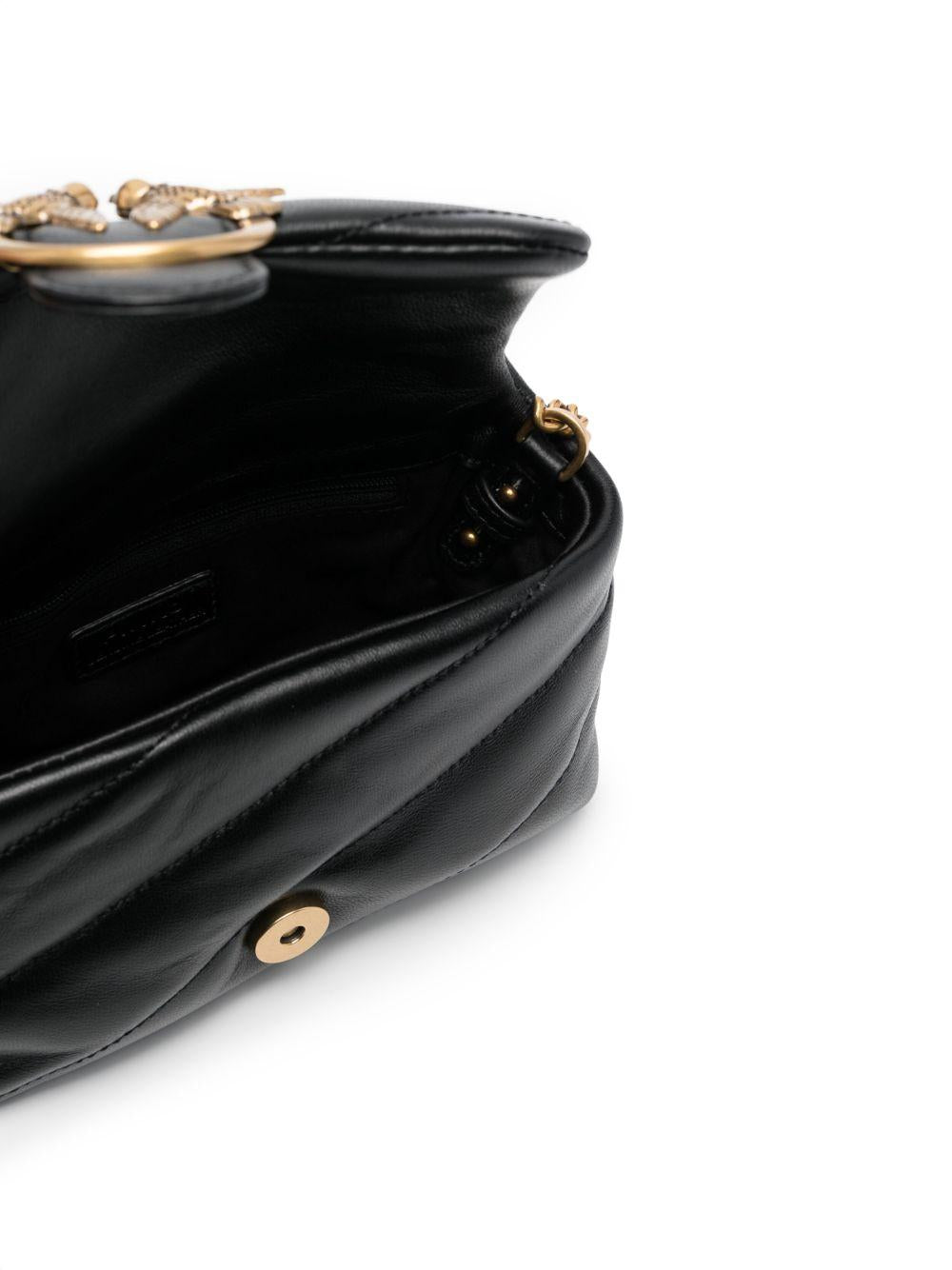Borsa a Tracolla Trapuntata in Pelle Nera 100040A0F2 Z99Q PINKO