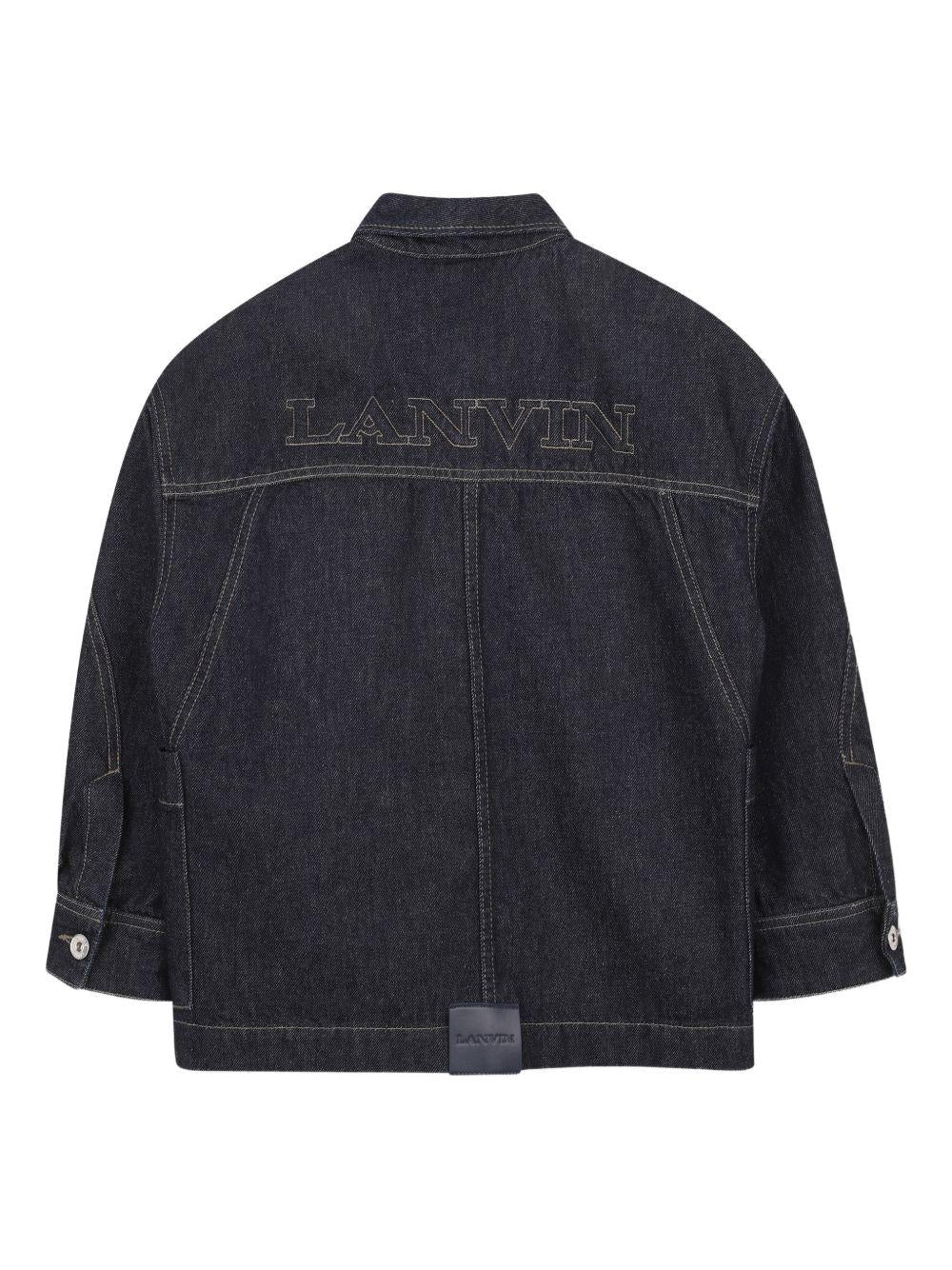 Giacca denim con ricamo N30379 Z28 LANVIN KIDS