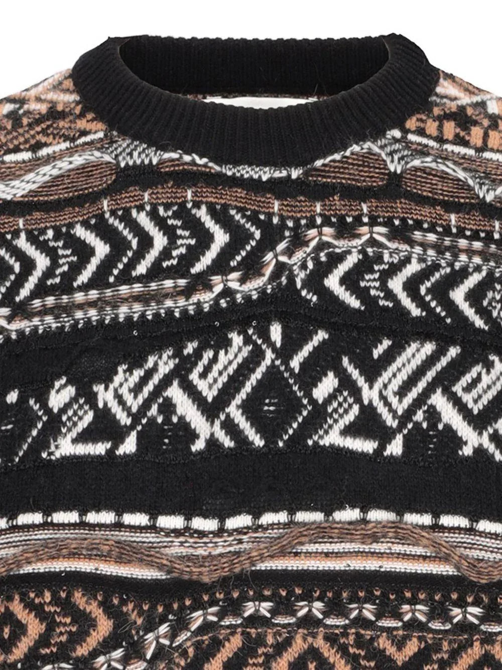 Maglione Girocollo con Motivo Fair Isle - Preludio Moda