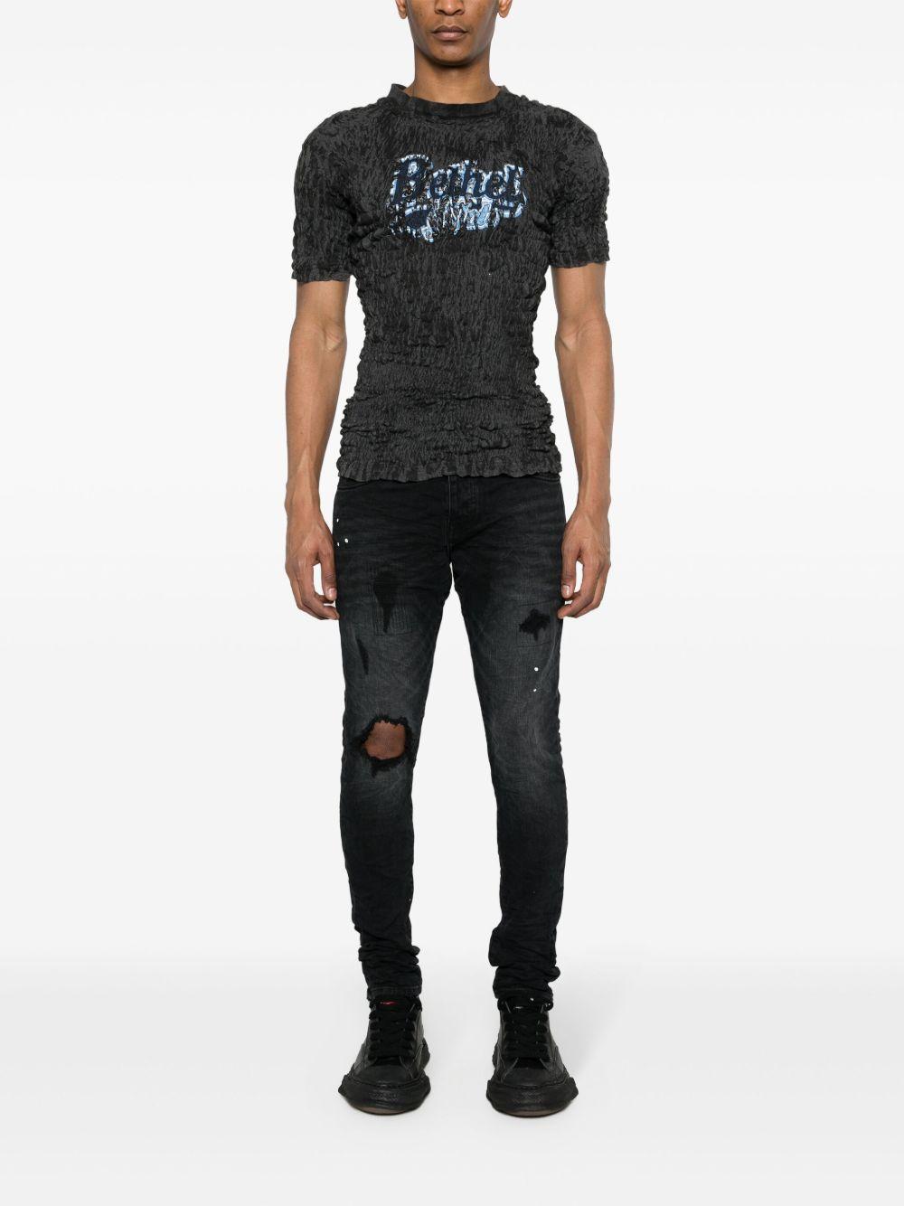 Jeans skinny in cotone elasticizzato destroyed P002BLR BLACKREPAIR PURPLE BRAND