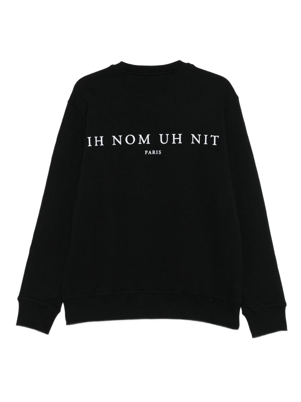 Felpa Nera con Grafica NUW25226 009 IH NOM UH NIT
