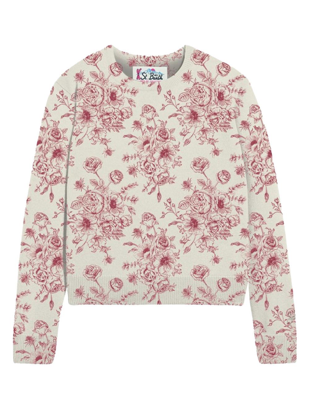 Maglione new queen crop bianco QUE0028 00533G MC2 SAINT BARTH