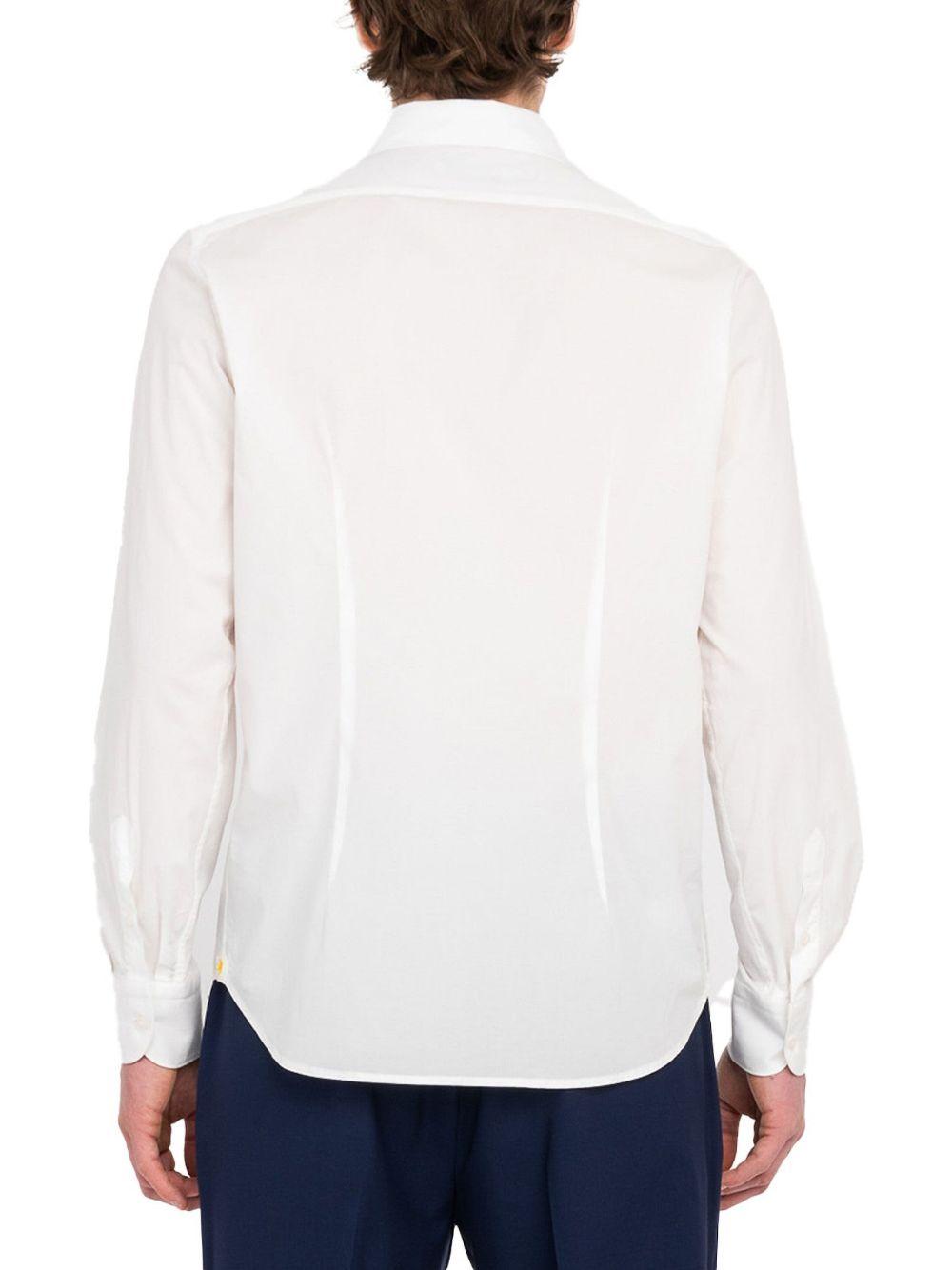 camicia button down popeline stretch bianco
