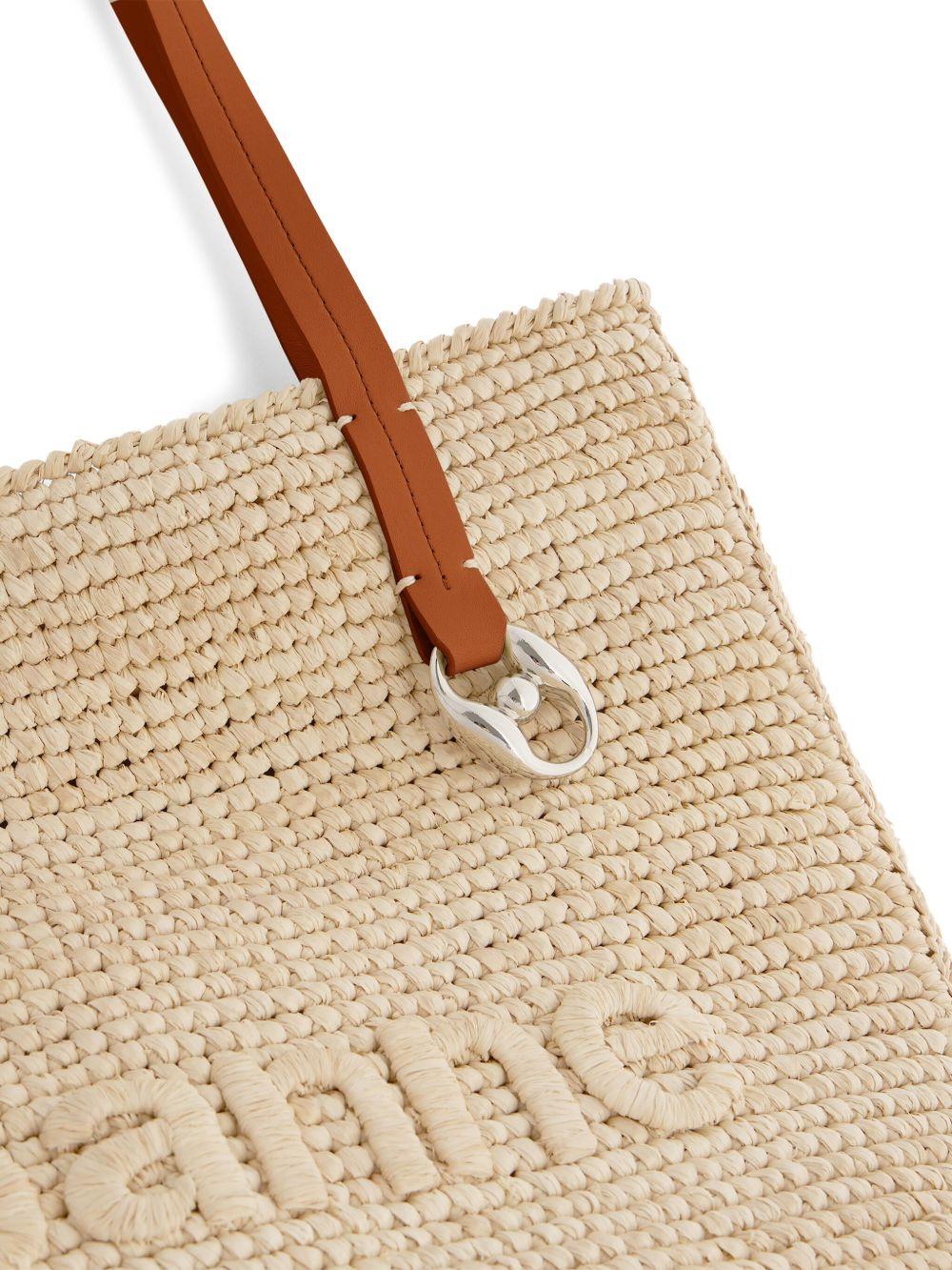 Borsa in rafia logo frontale