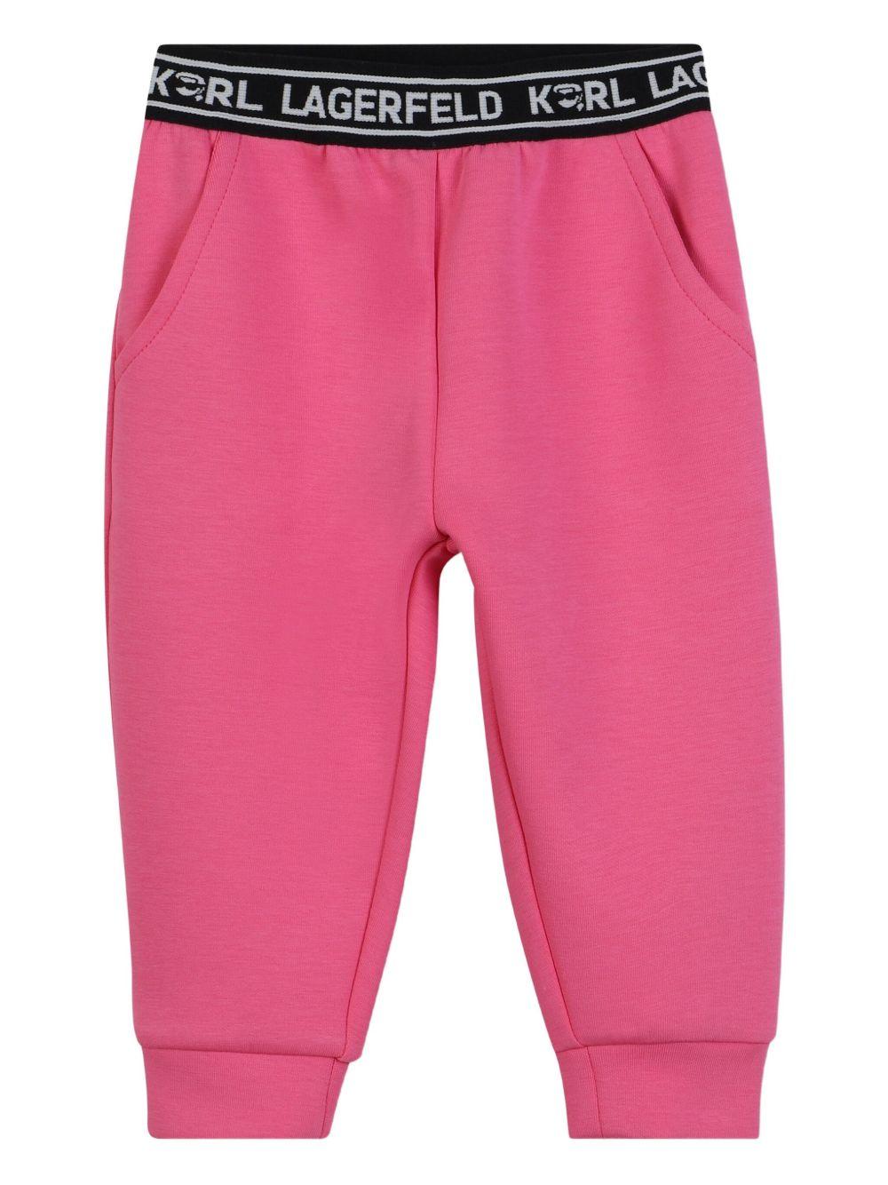 Tuta con Banda Logata e Cappuccio Z30649 48V KARL LAGERFELD KIDS