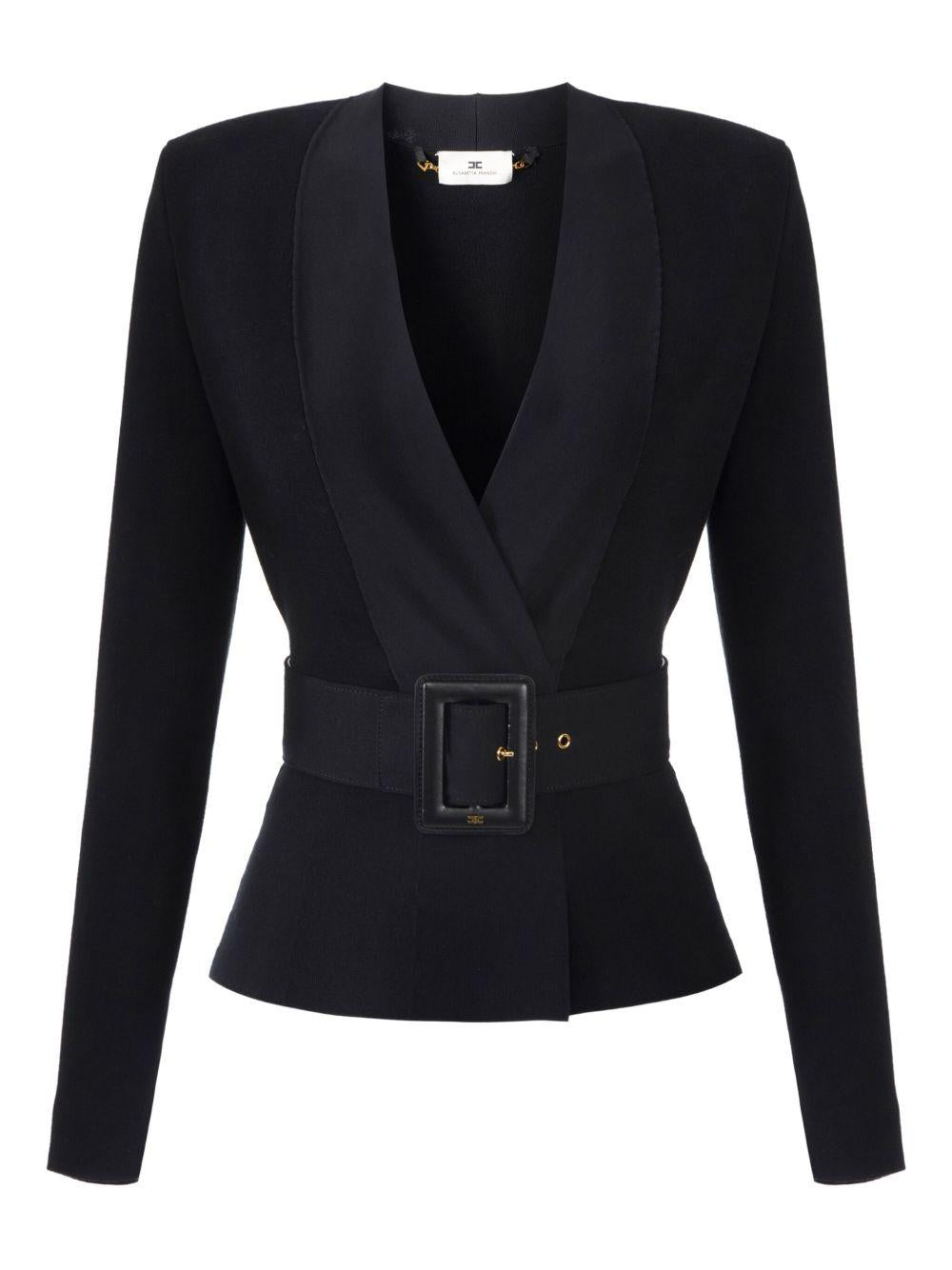 Blazer con Scollo a V e Cintura con Fibbia MK48S57E2 110 ELISABETTA FRANCHI