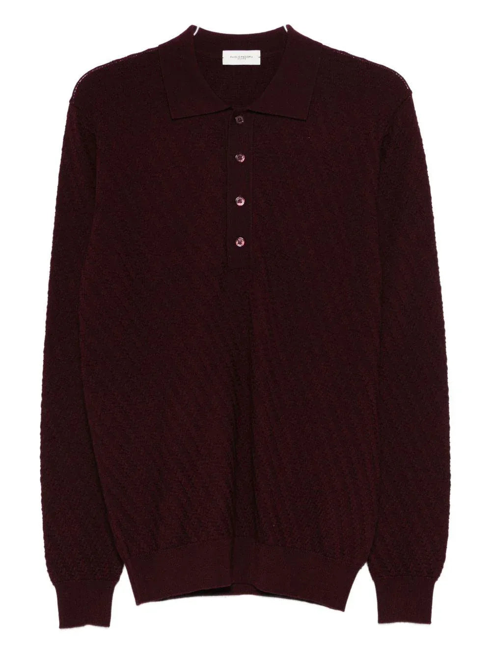 Polo bordeaux in maglia fine - Preludio Moda