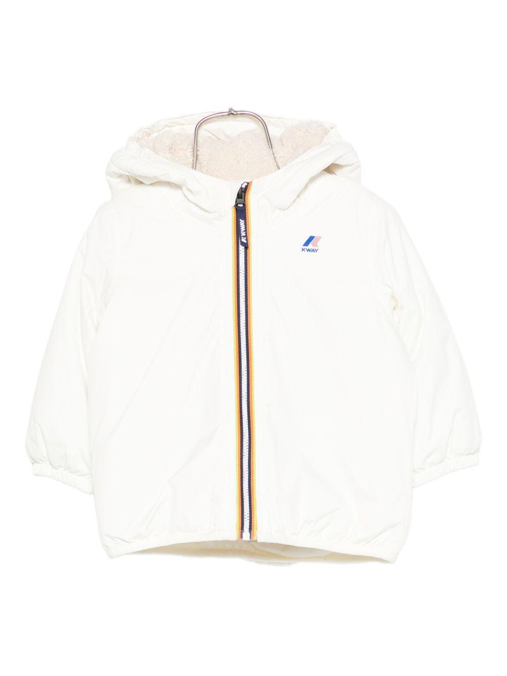 Giacca bianca E. Le Vrai 4.0 Claudine Orsetto con cappuccio K7142RW X42 K-WAY KIDS