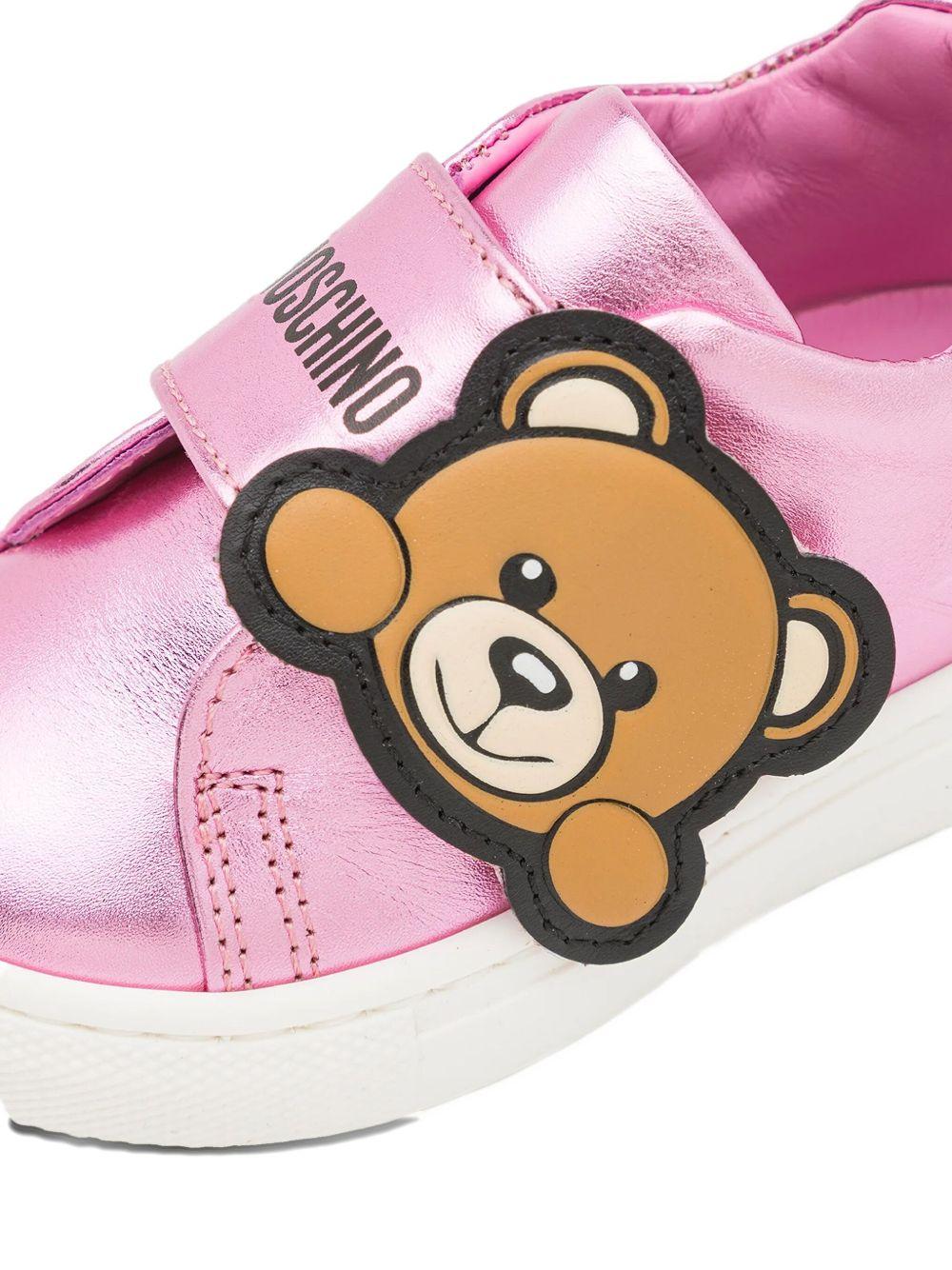 Sneakers neonata fucsia laminato 78587 2 MOSCHINO KIDS