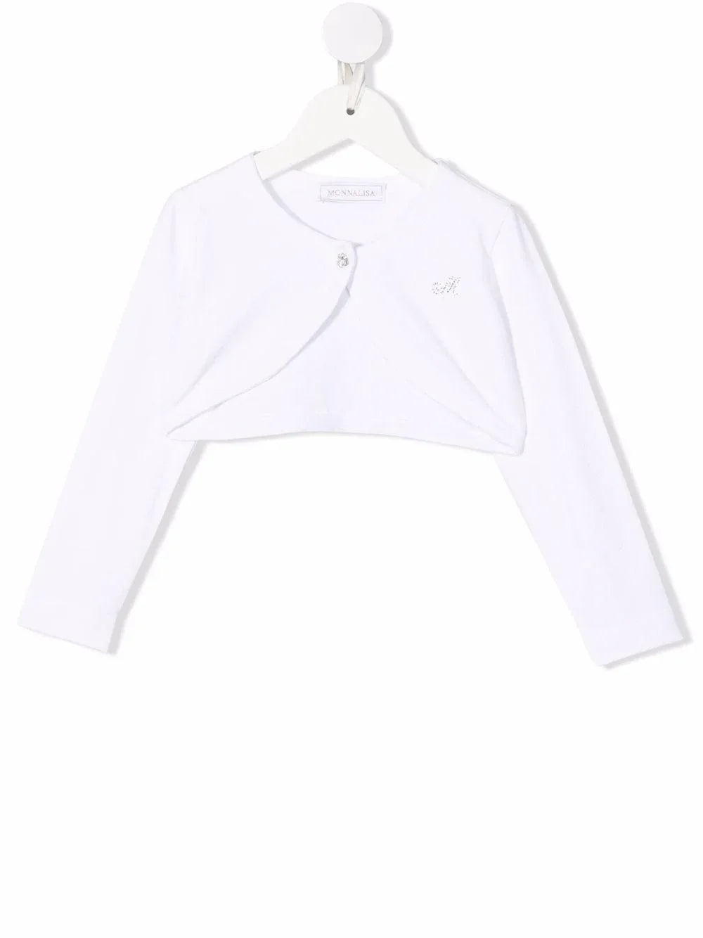 Coprispalle bianco con bottone gioiello - Preludio Moda