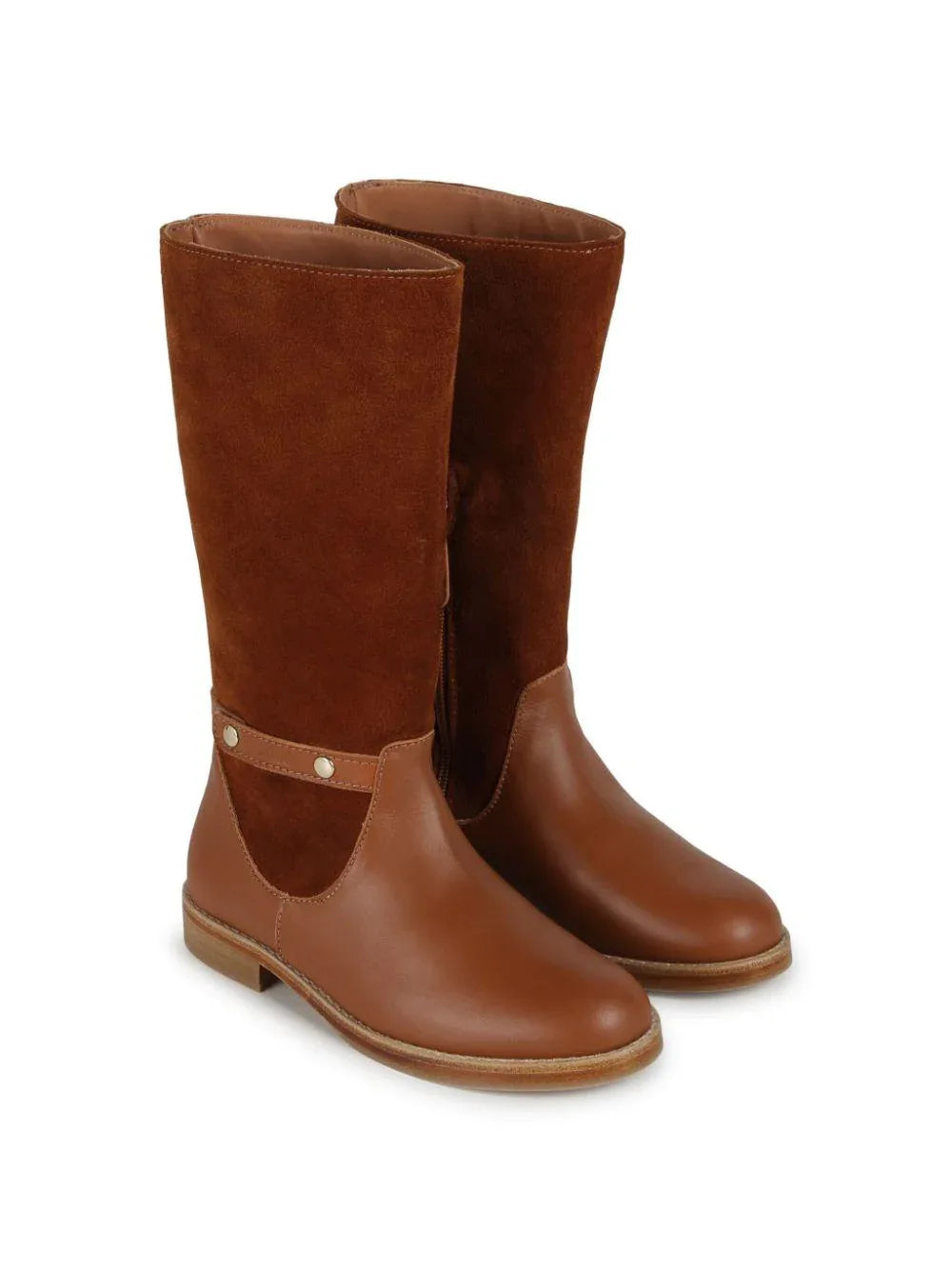 Stivale marrone in pelle scamosciata - Preludio Moda