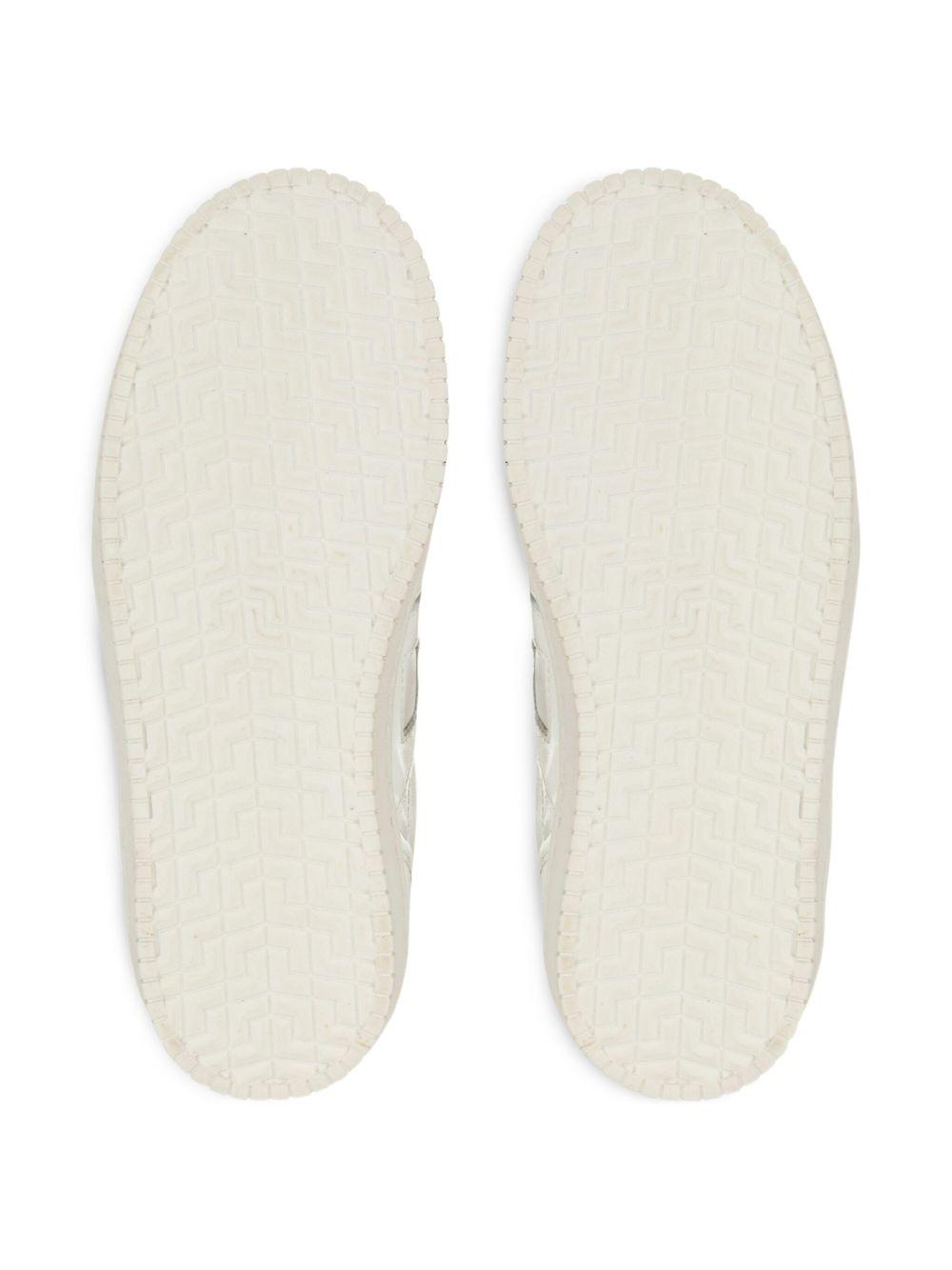 Sneakers Bianche in Pelle con Logo Laterale BX0Q16Z1574 100 BALMAIN KIDS