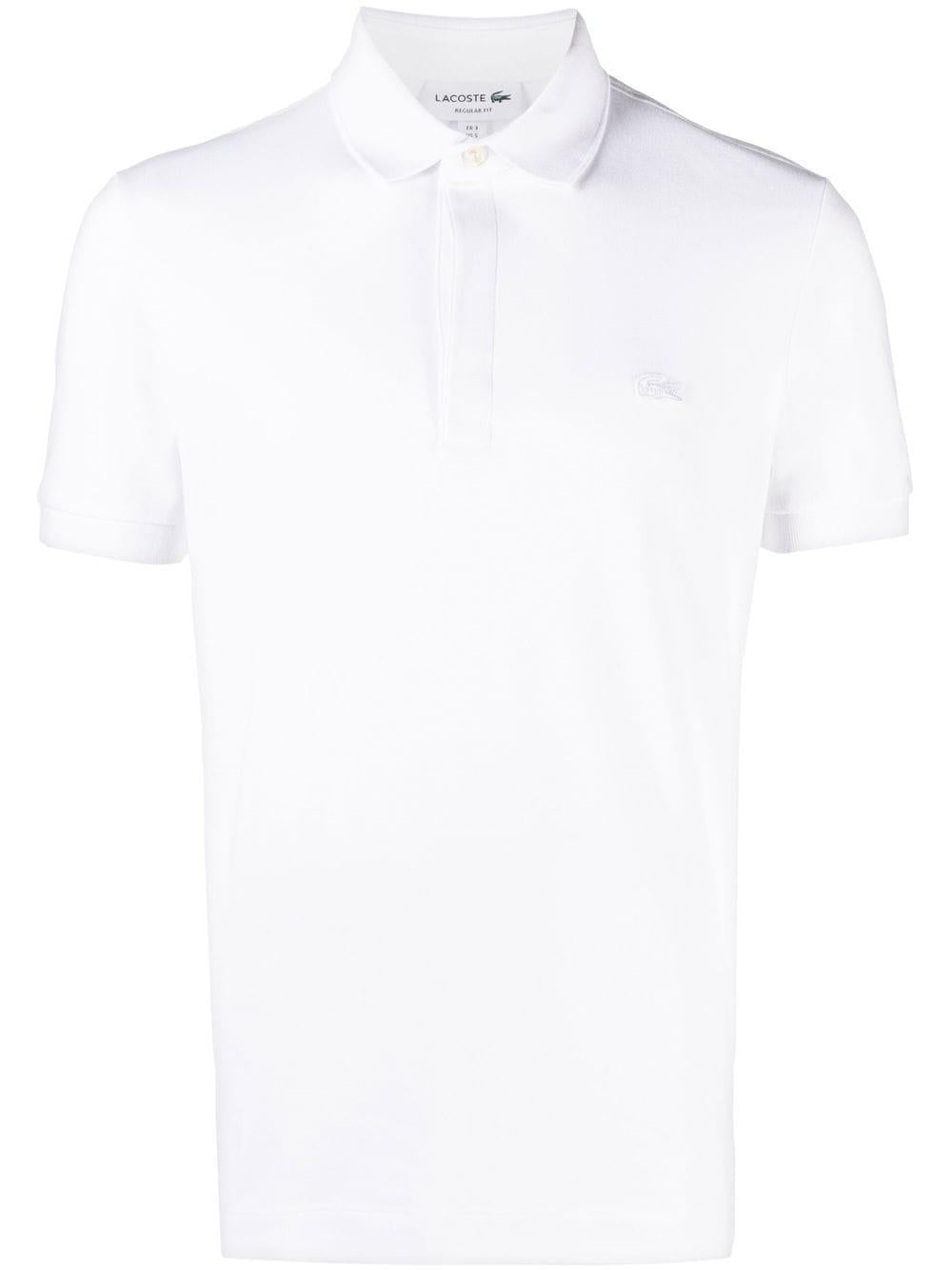 Polo bianca logo ricamo tono su tono PH5522 001 LACOSTE