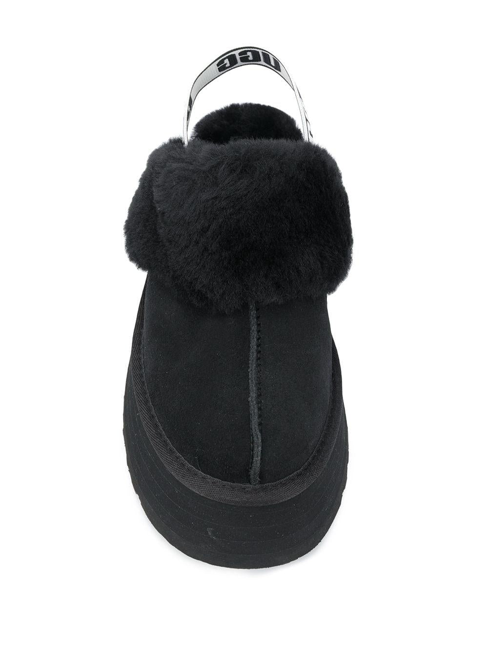 Mules Nere con Zeppa e Pelliccia 1113474 BLK UGG