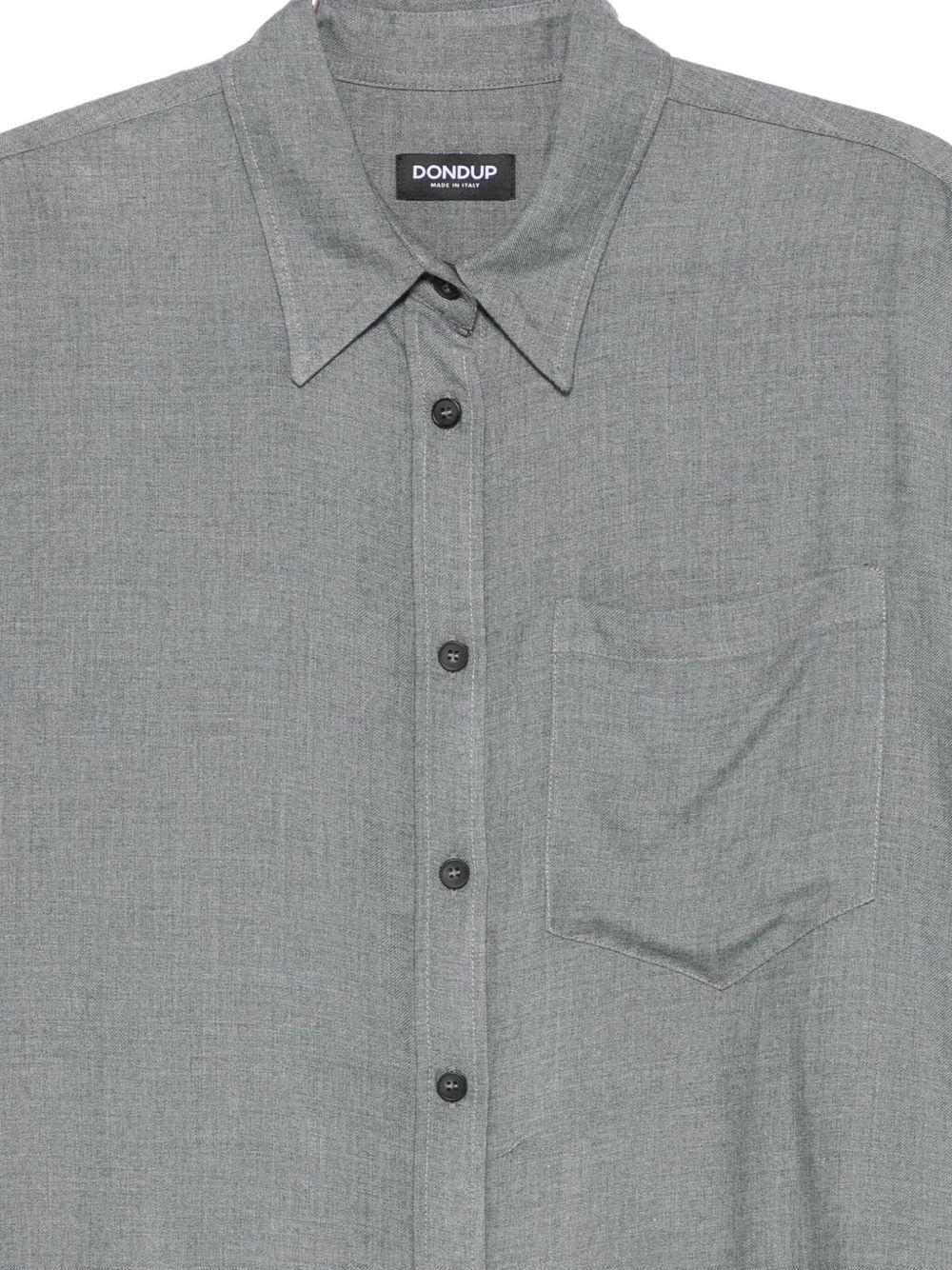 Camicia Grigia Mélange con Taschino DC375IF0044D002ODD 903 DONDUP