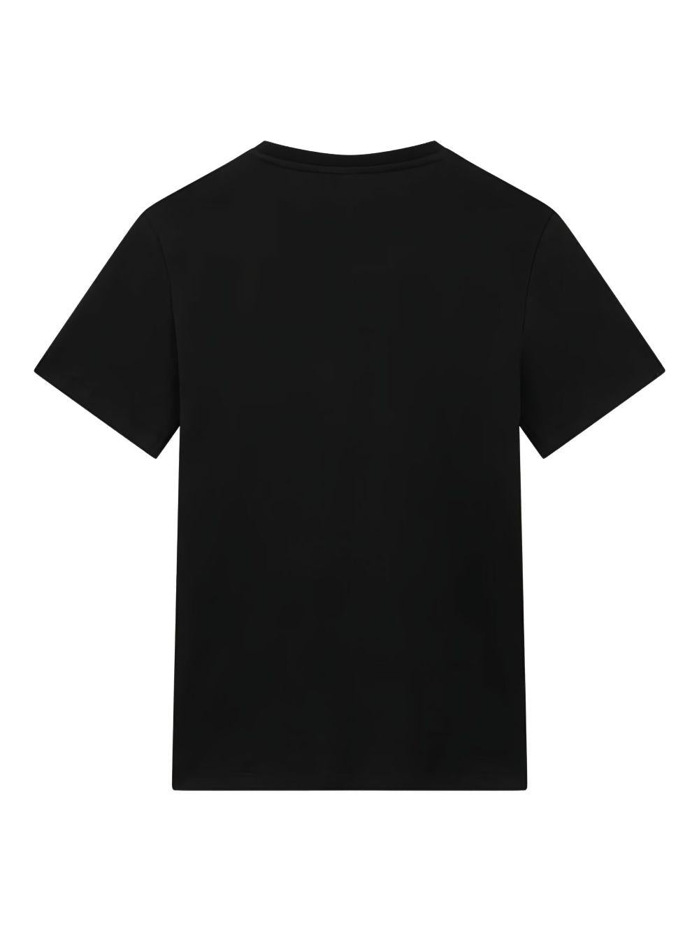 T-shirt nera logo pittura US198JF0309UHN6DU 999 DONDUP