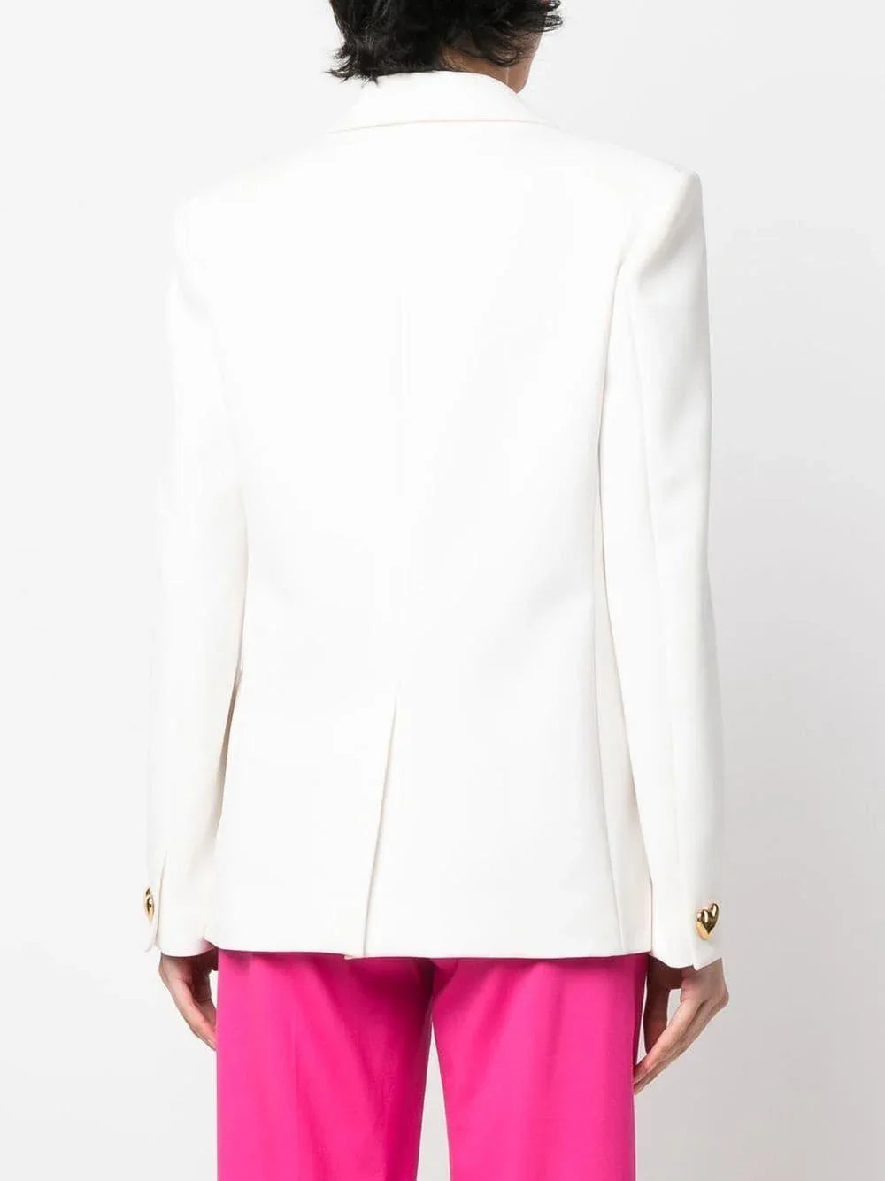 Giacca bianca monopetto chiusura cuori - Preludio Moda