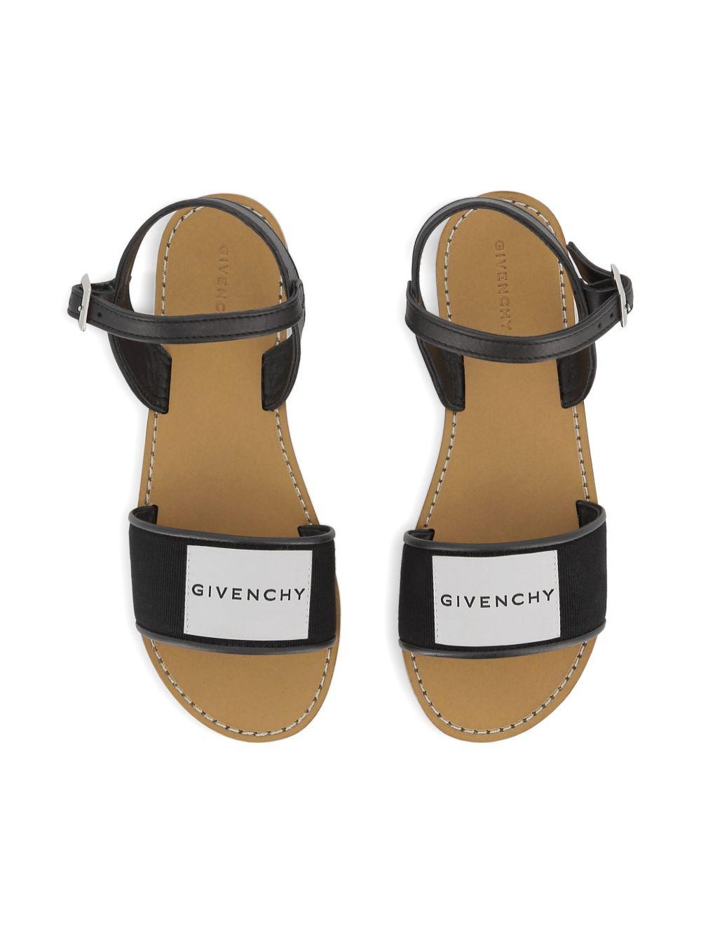 Sandali con fibbia e logo H31127 09B GIVENCHY KIDS
