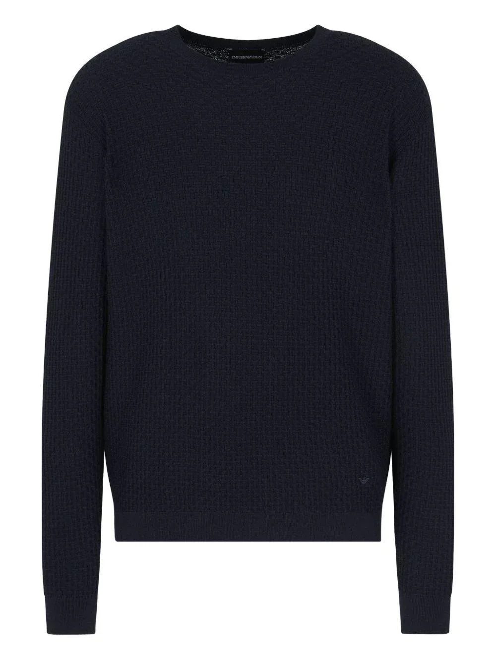 Maglione blu in maglia waffle - Preludio Moda