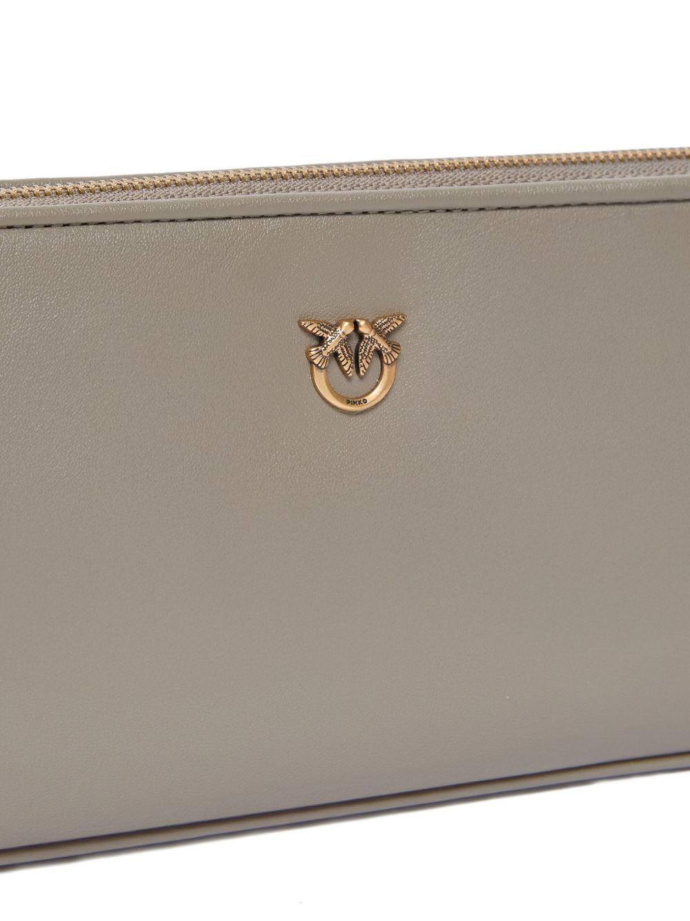 Borsa donna noce in pelle half moon horizontal 105069A0QO I68Q PINKO