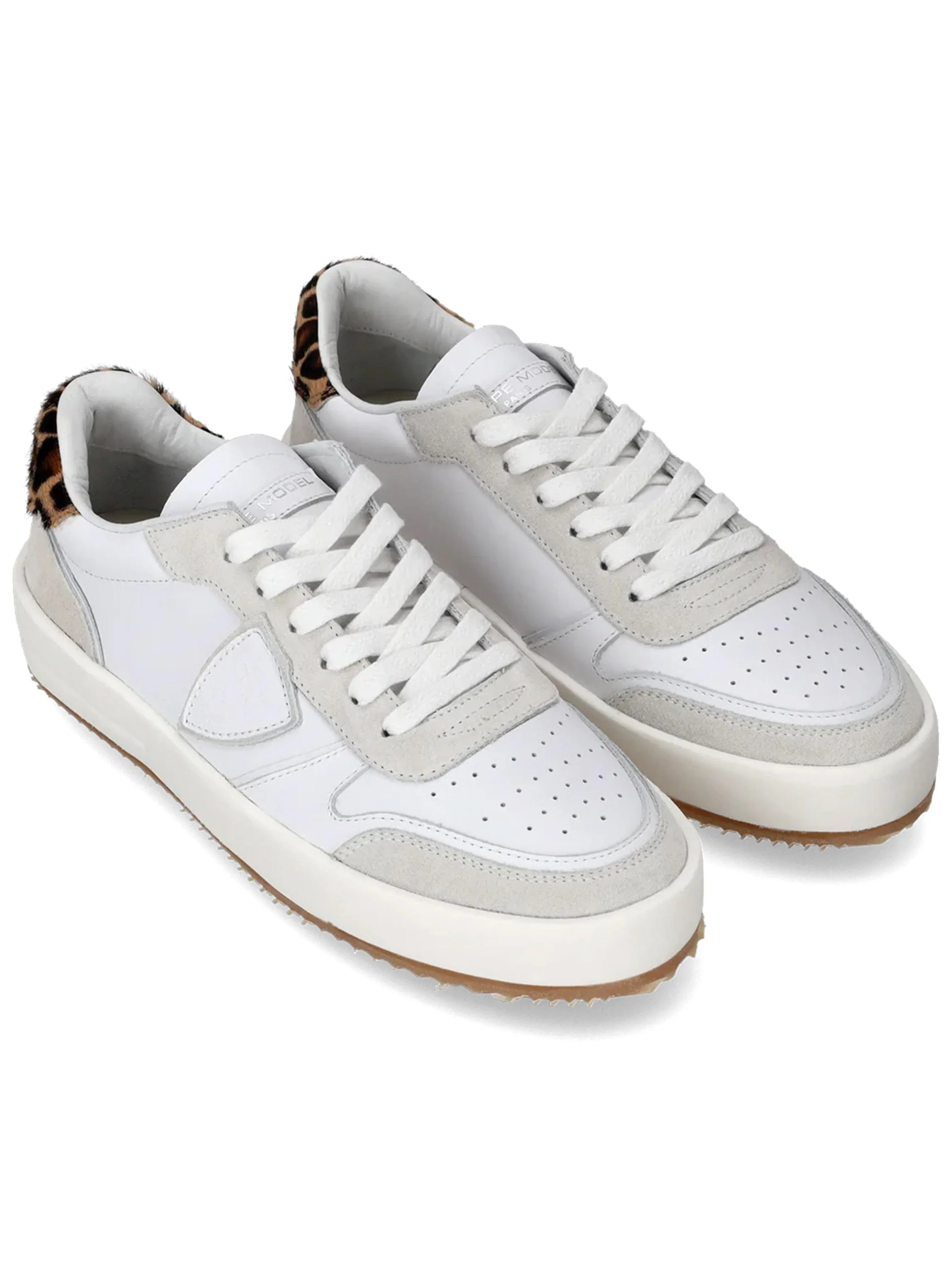 Sneaker Nice bianca/animalier donna - Preludio Moda