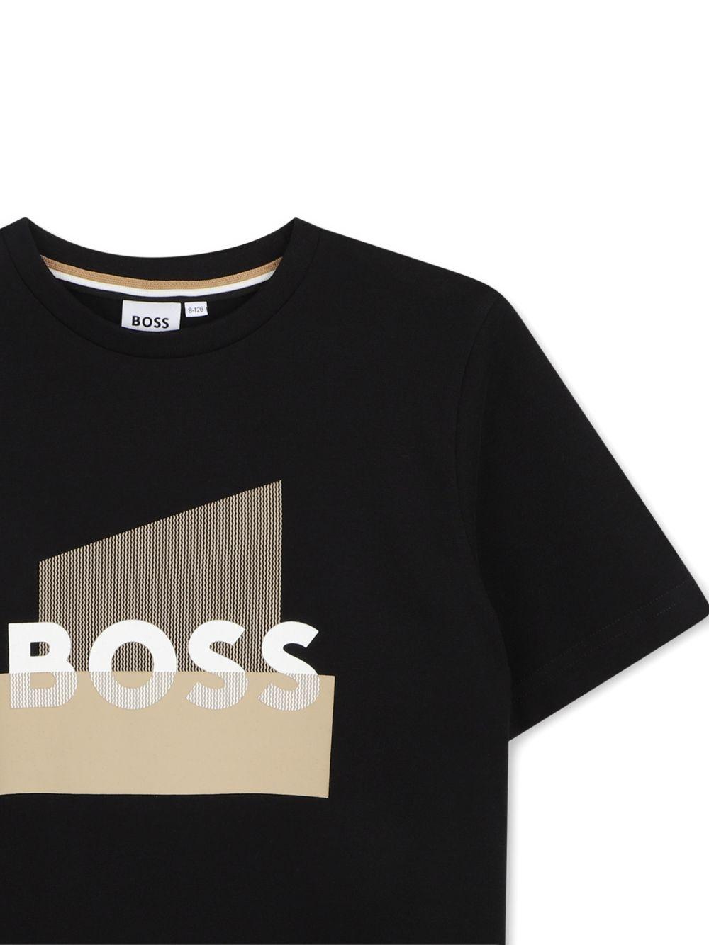 T-shirt in cotone con logo J52978 09B BOSS KIDSWEAR