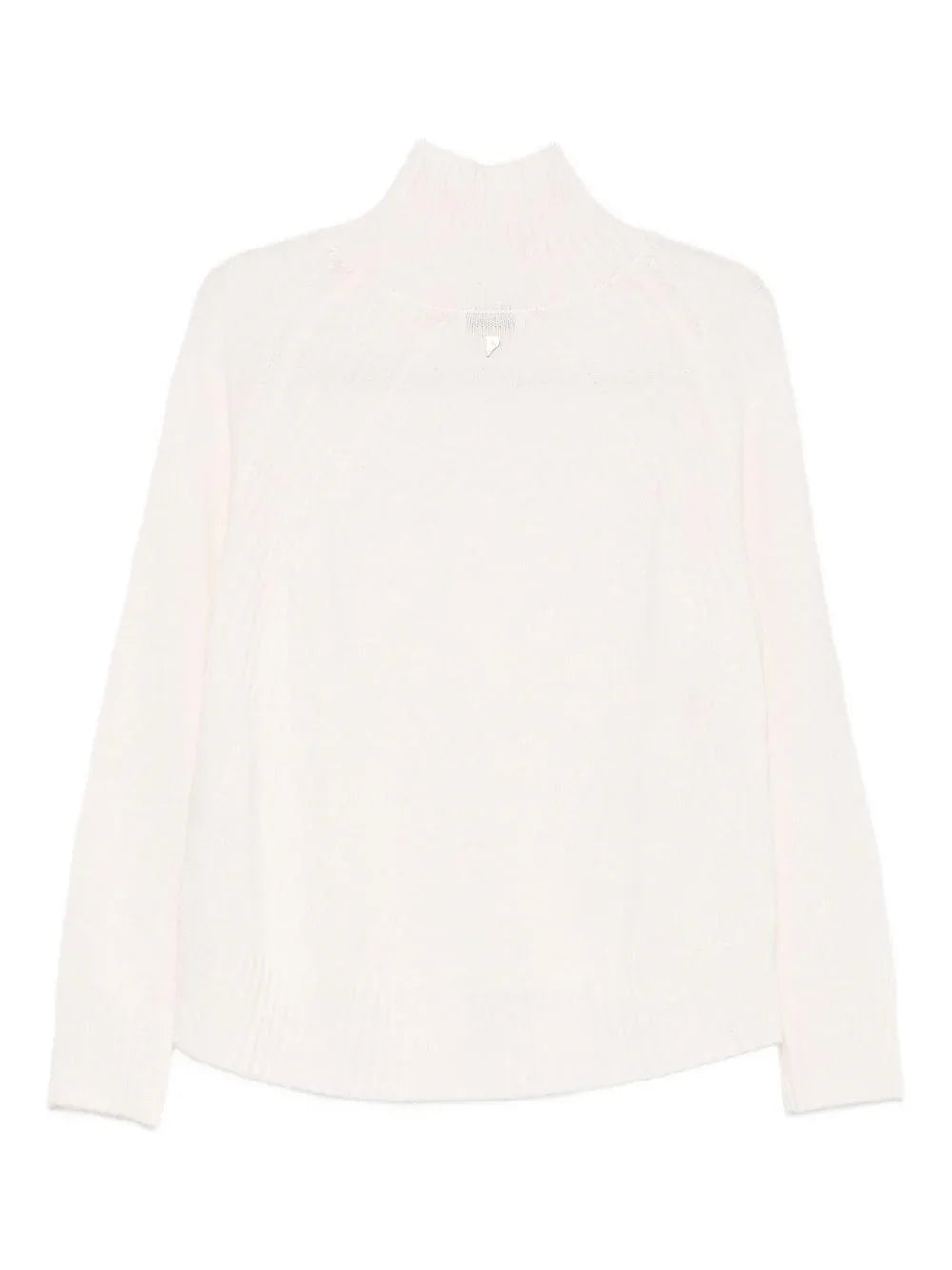 Maglione bianco a collo alto in maglia fine - Preludio Moda