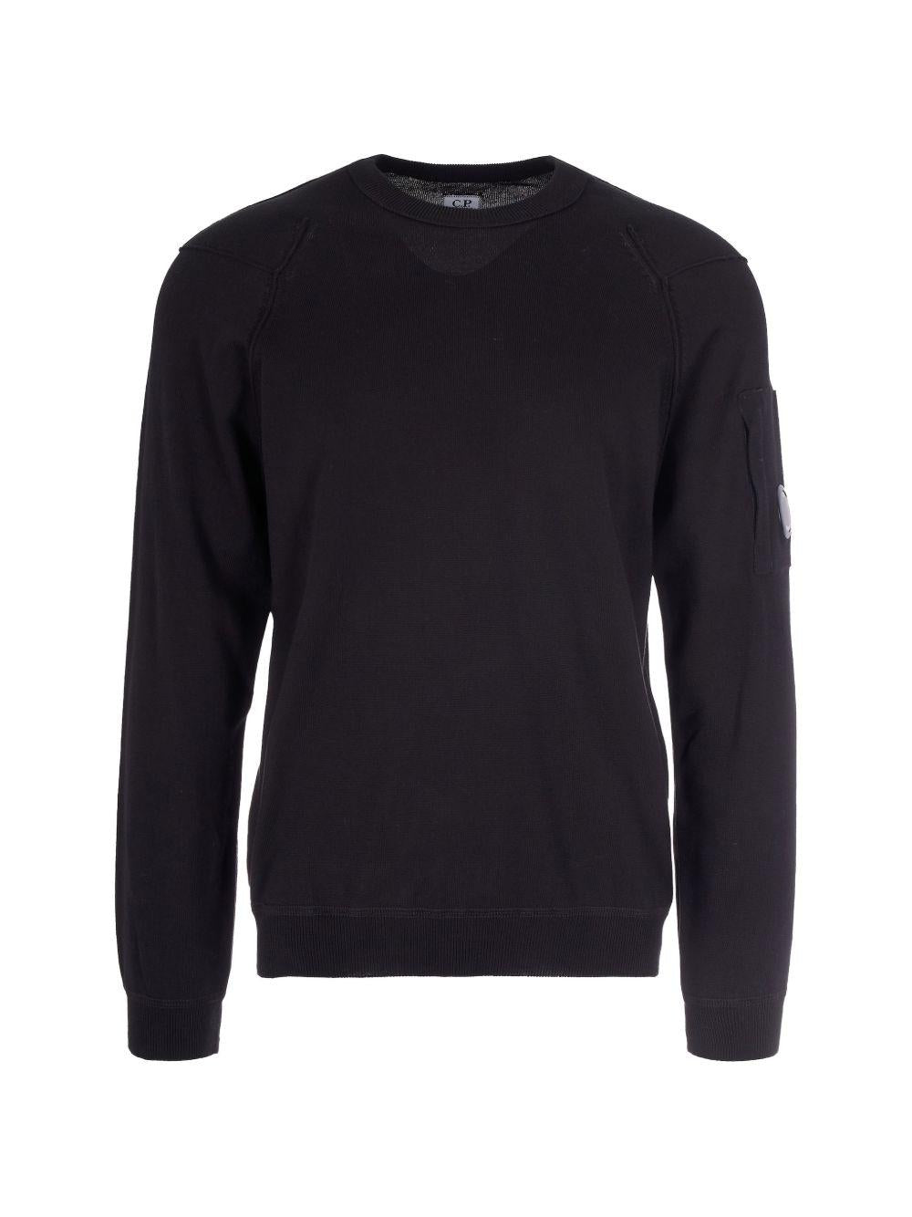Maglia girocollo con logo sul braccio 20CMKN183A110560A 999 CP COMPANY