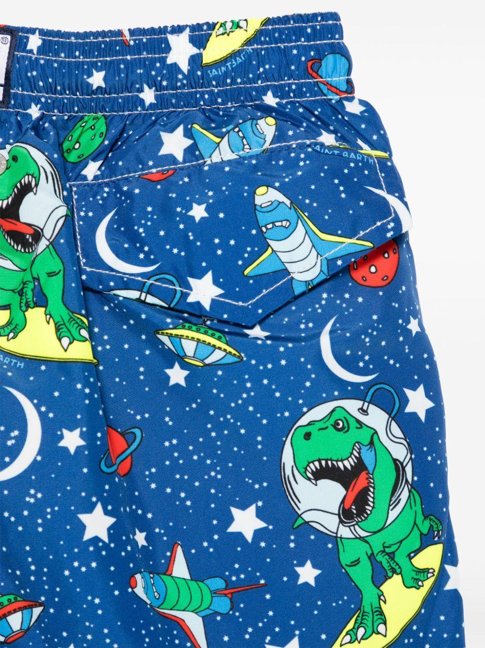 Costume jean lighting blu con fantasia all-over - Preludio Moda