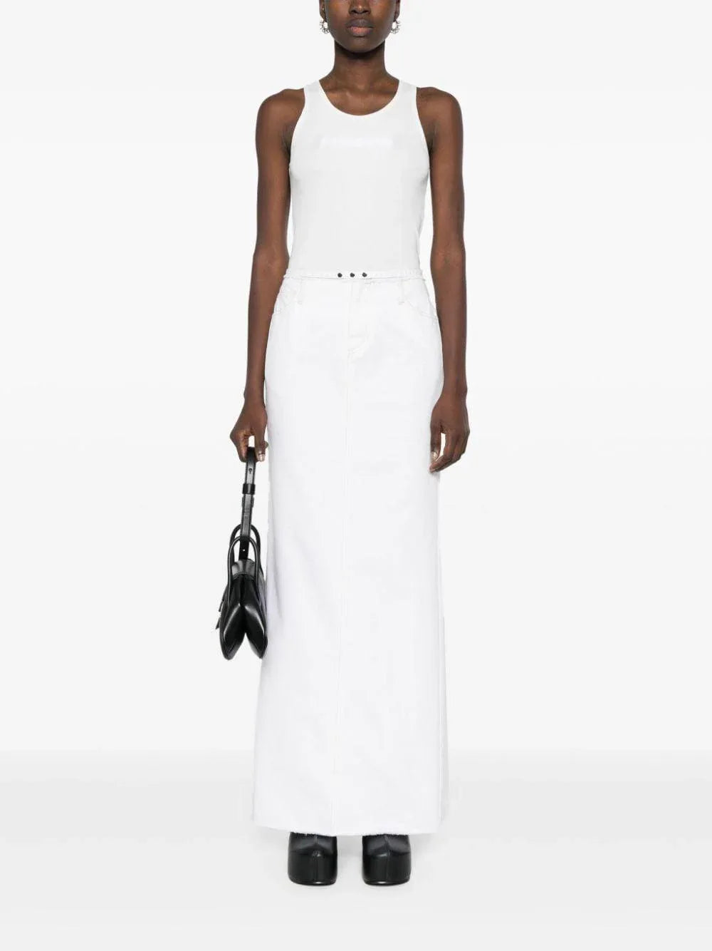 Canotta latte basic logo spugna - Preludio Moda