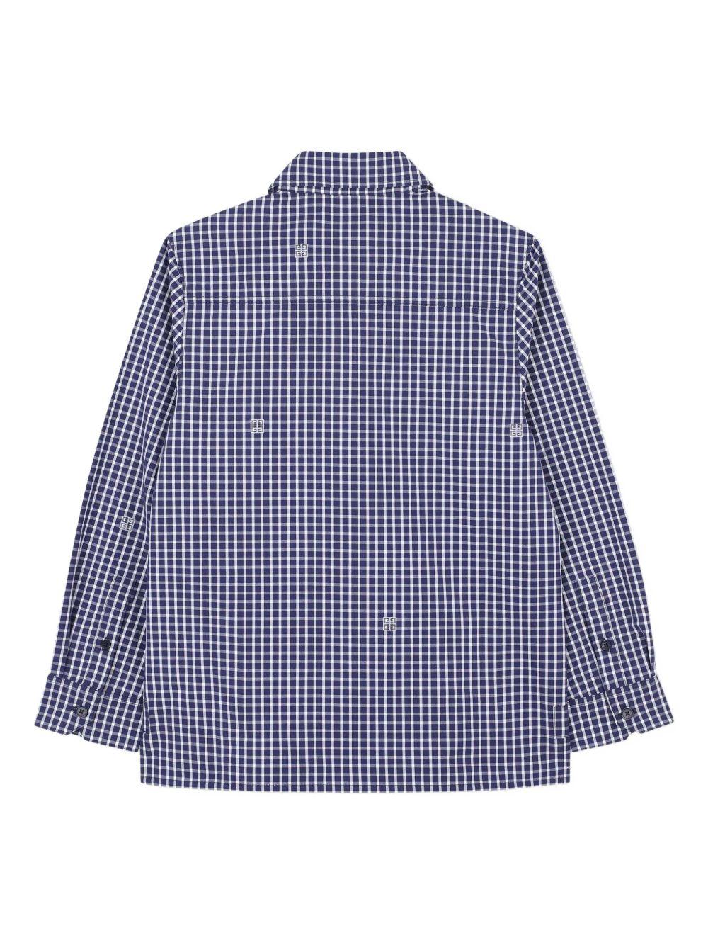 Camicia a Quadri in Cotone con Tasche sul Petto H30919 853 GIVENCHY KIDS