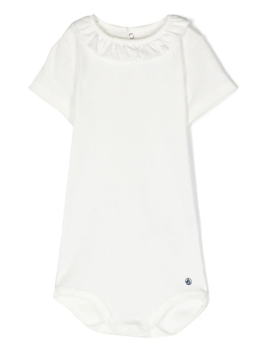 Body bianco colletto ruches - Preludio Moda