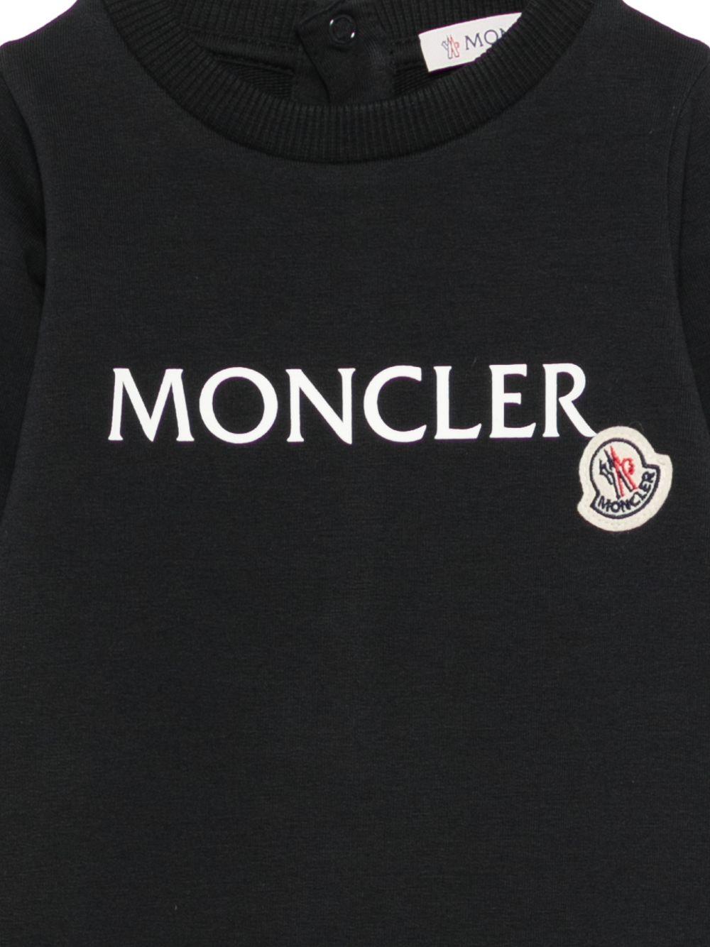 Tutina in cotone con logo L19518L0000489B9Y 778 MONCLER KIDS