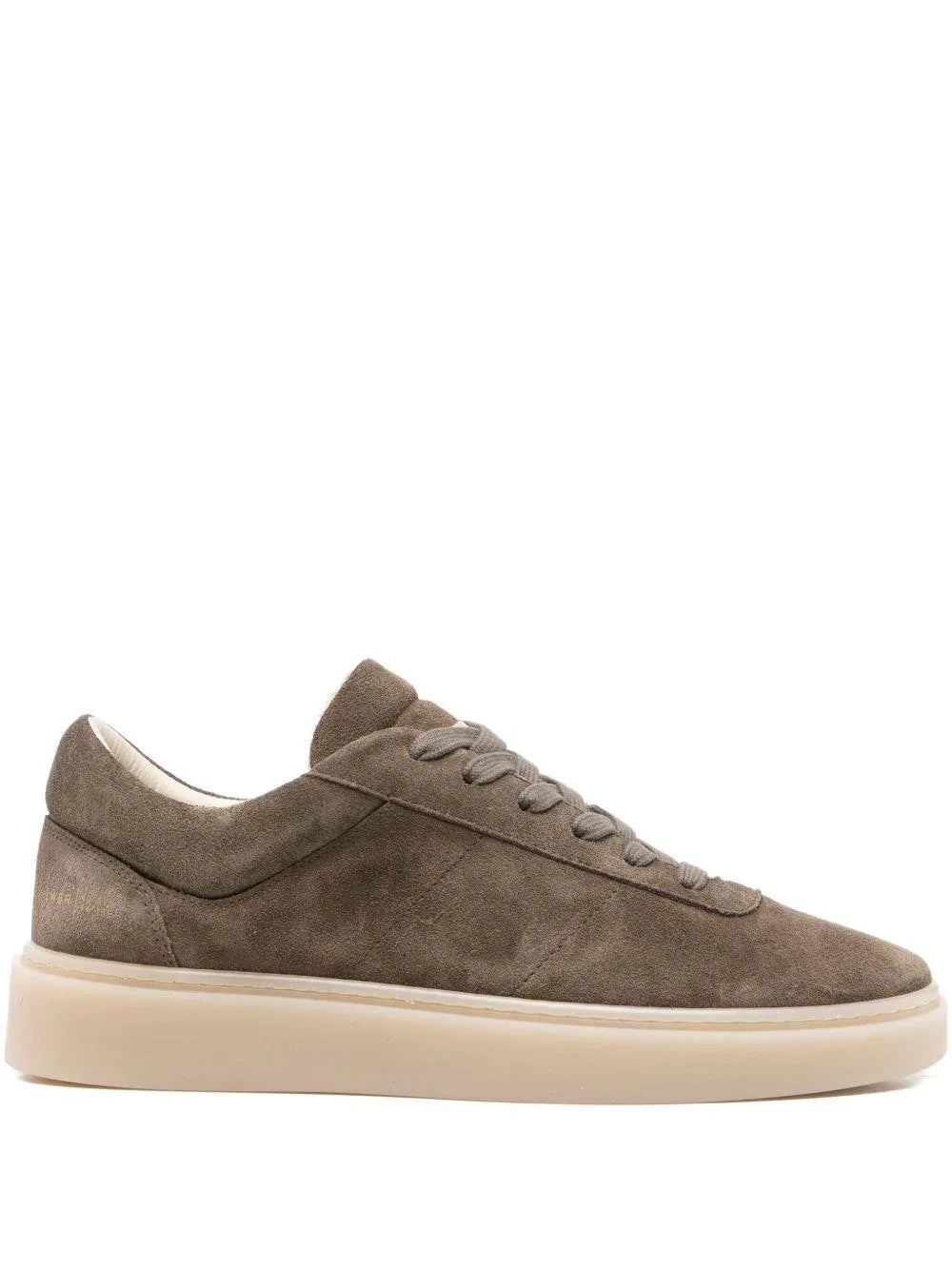 Sneakers basse in camoscio tortora con lacci - Preludio Moda