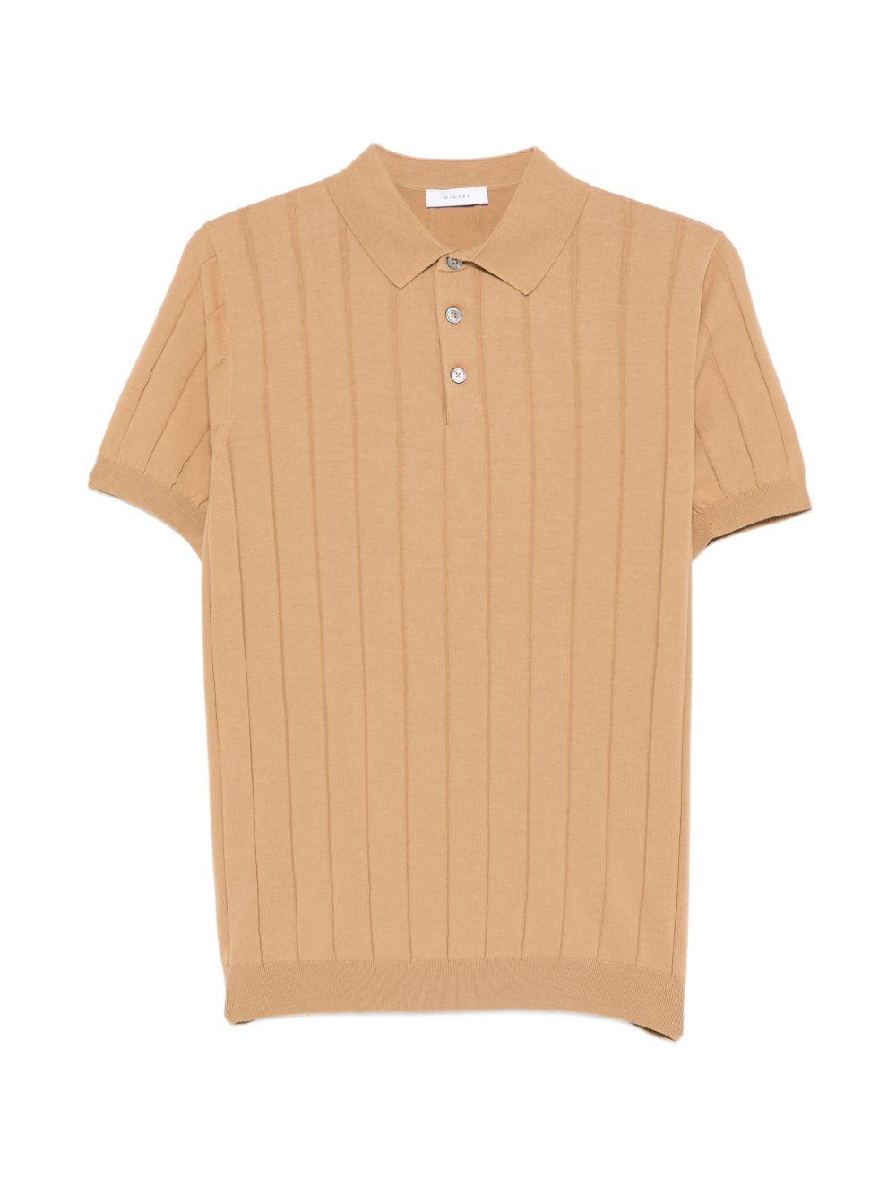 Polo in cotone a coste DK17027 NOCCIOLA DIKTAT