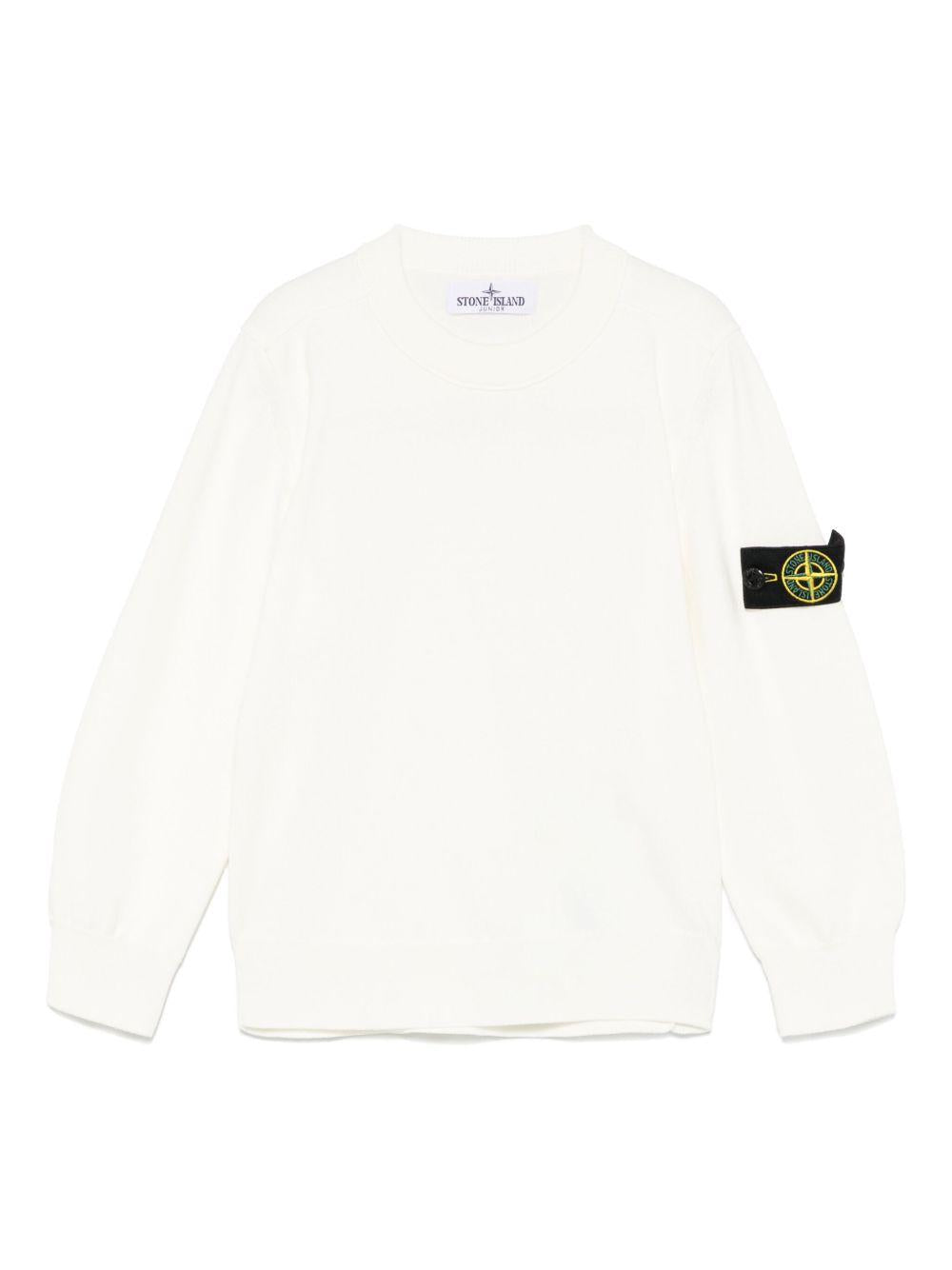 Maglia a maniche lunghe con patch logo L1S165100001S00B2 V0001 STONE ISLAND KIDS