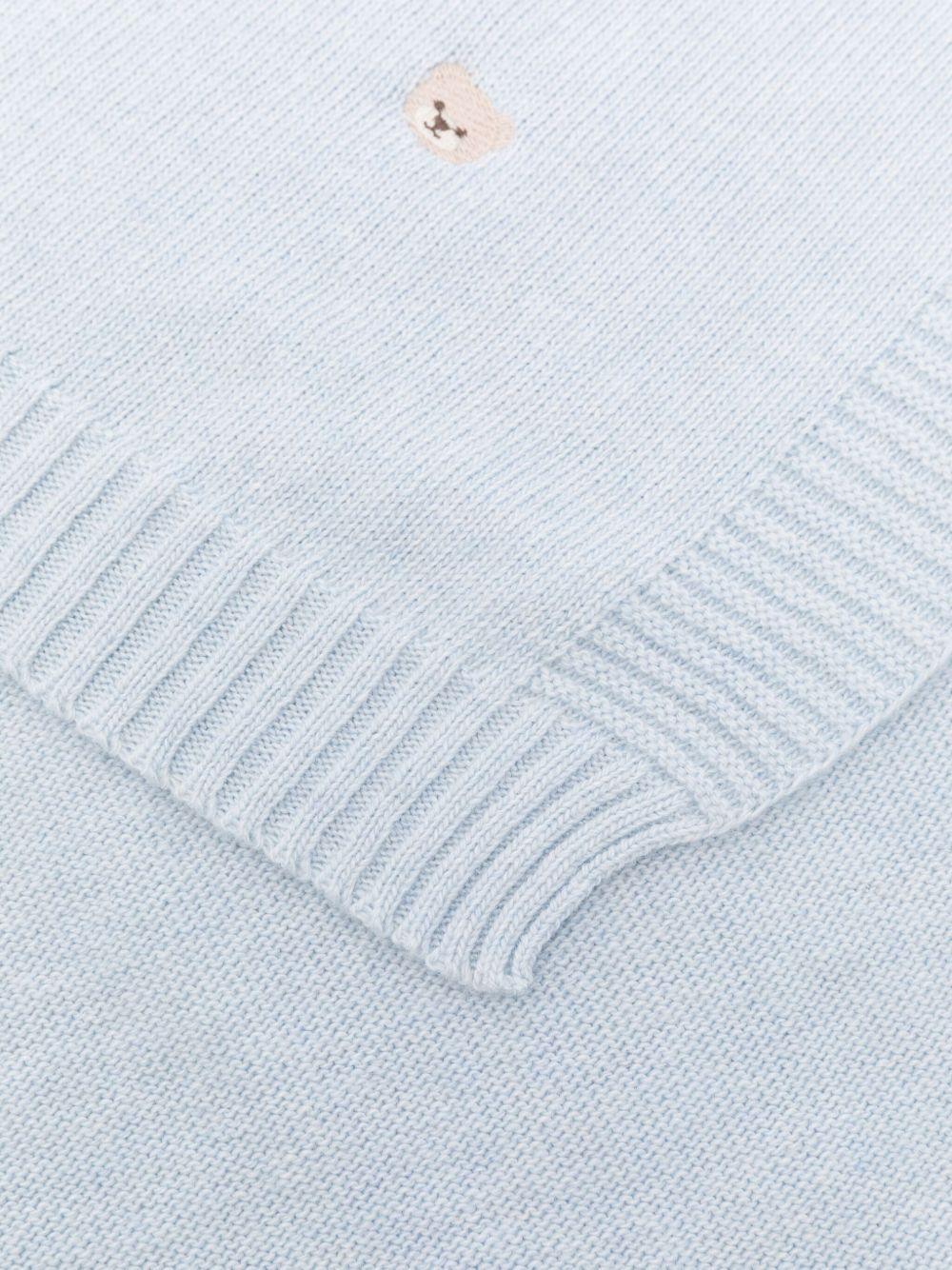 Coperta azzurra con ricamo - Preludio Moda