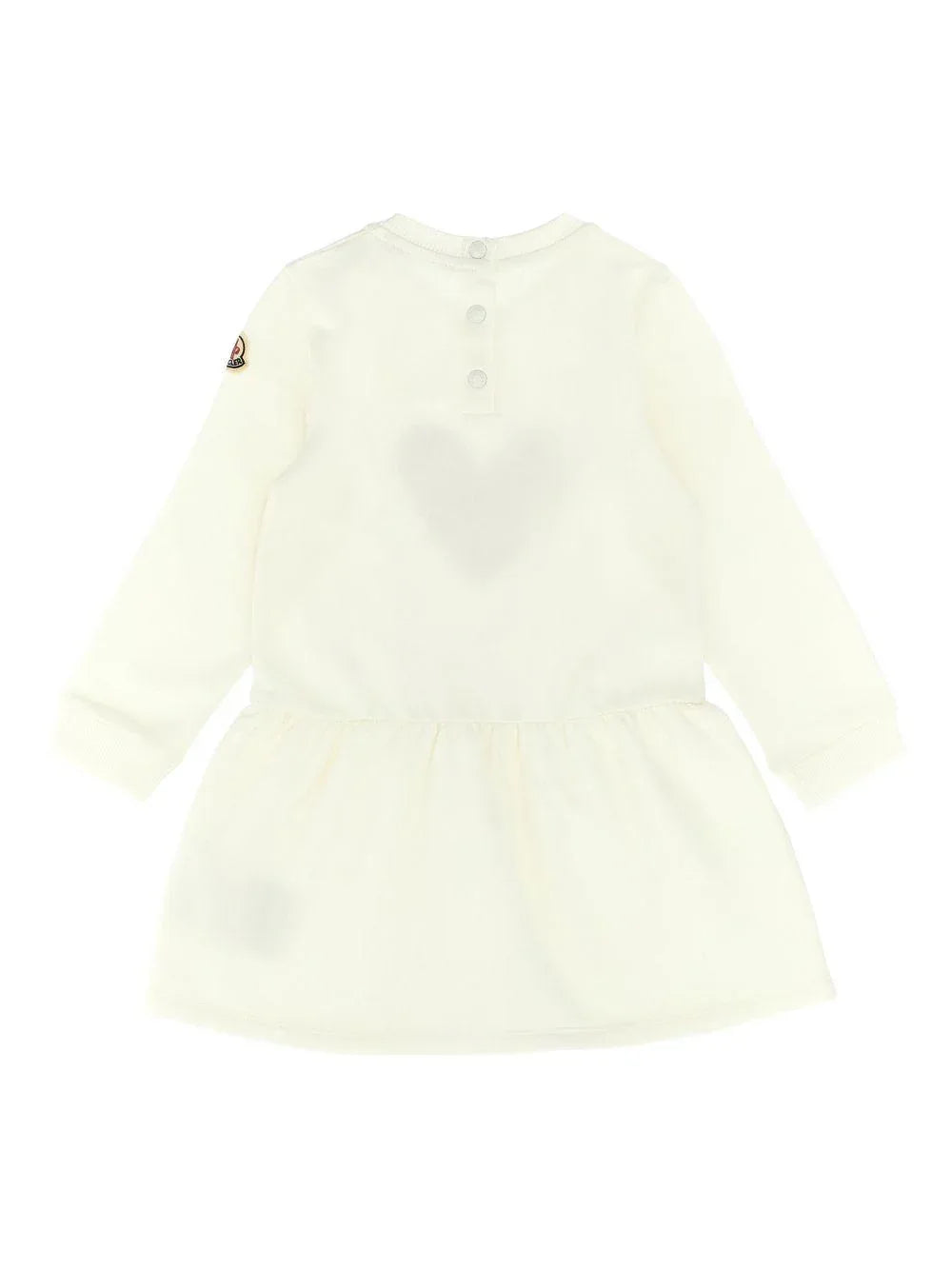 Abito Bianco con Stampa a Cuore e Ruches - Preludio Moda