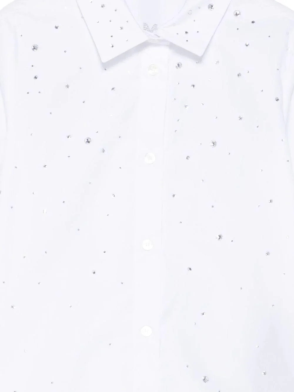 Camicia Bianca con Decorazione di Cristalli - Preludio Moda