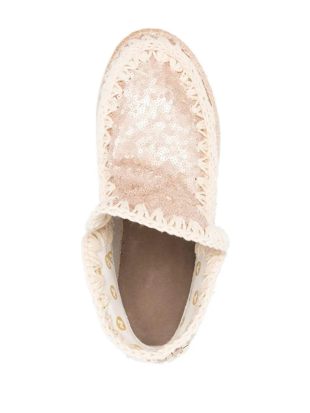 Eskimo jute eva outsole sequins microsequins natural - Preludio Moda