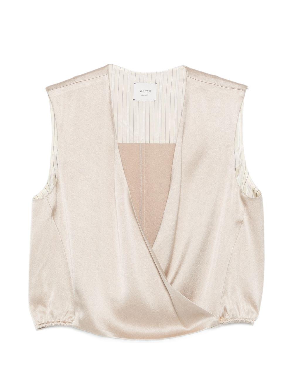 Top senza maniche con scollo incrociato 116261P6221 PTL ALYSI