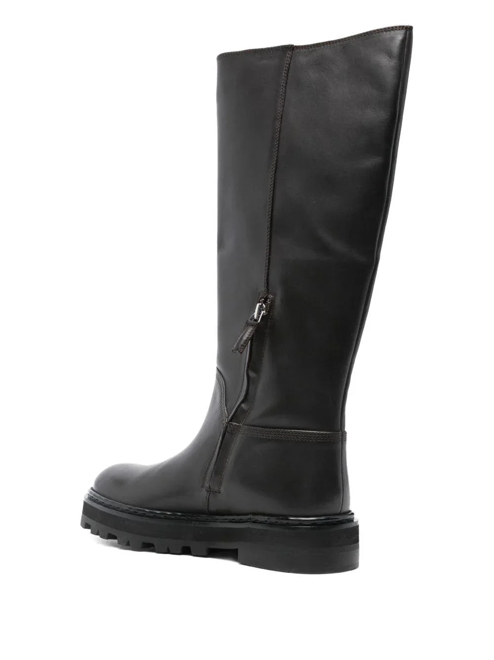 Stivali al ginocchio neri in pelle - Preludio Moda