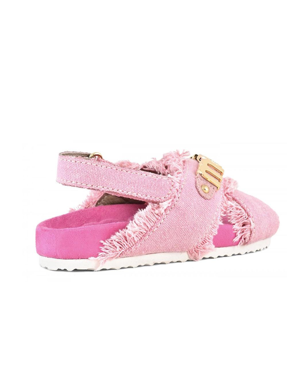 Bio sandal kid recycled canvas rosa