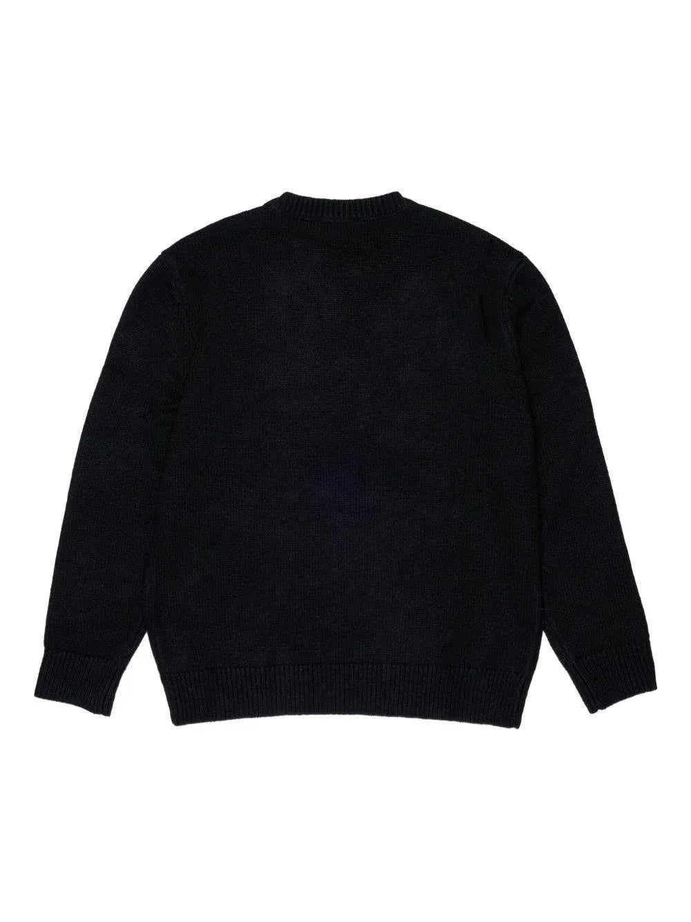 Maglione Nero in Cotone con Logo Stampato - Preludio Moda