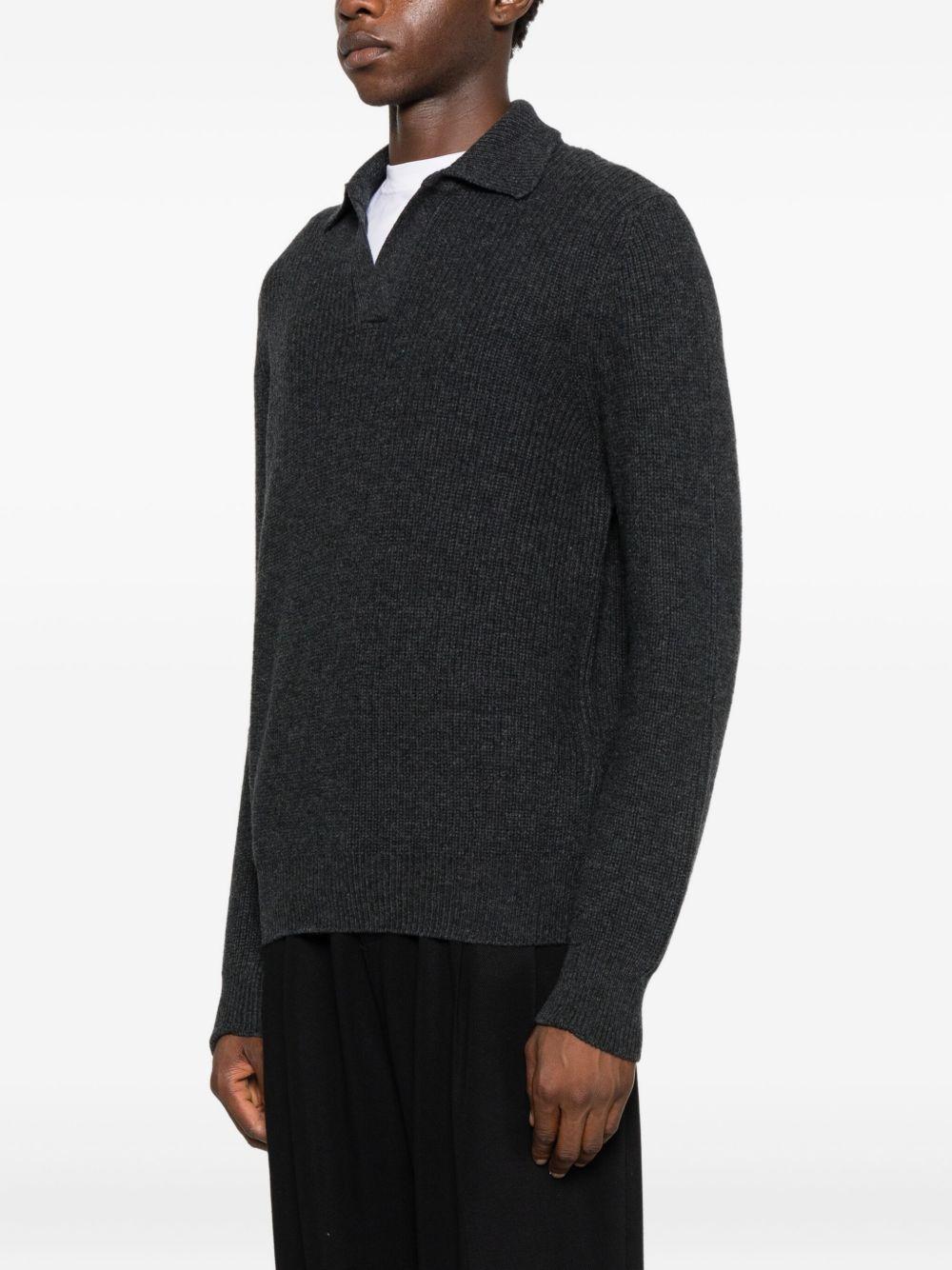 Maglione grigio a polo e maniche lunghe LUTAGSI2508 098 TAGLIATORE