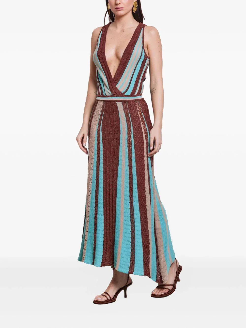 Abito multicolor in maglia lurex - Preludio Moda