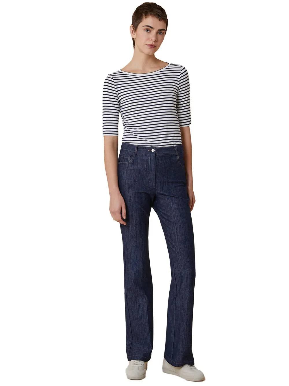 Pantalone dritto Eliseo blu - Preludio Moda