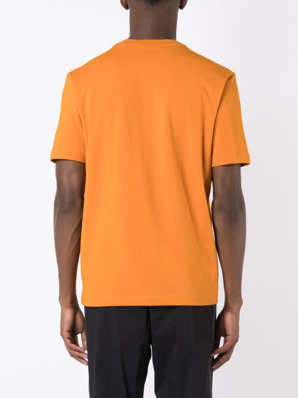 T-shirt arancione mini logo petto 50473278 890 BOSS